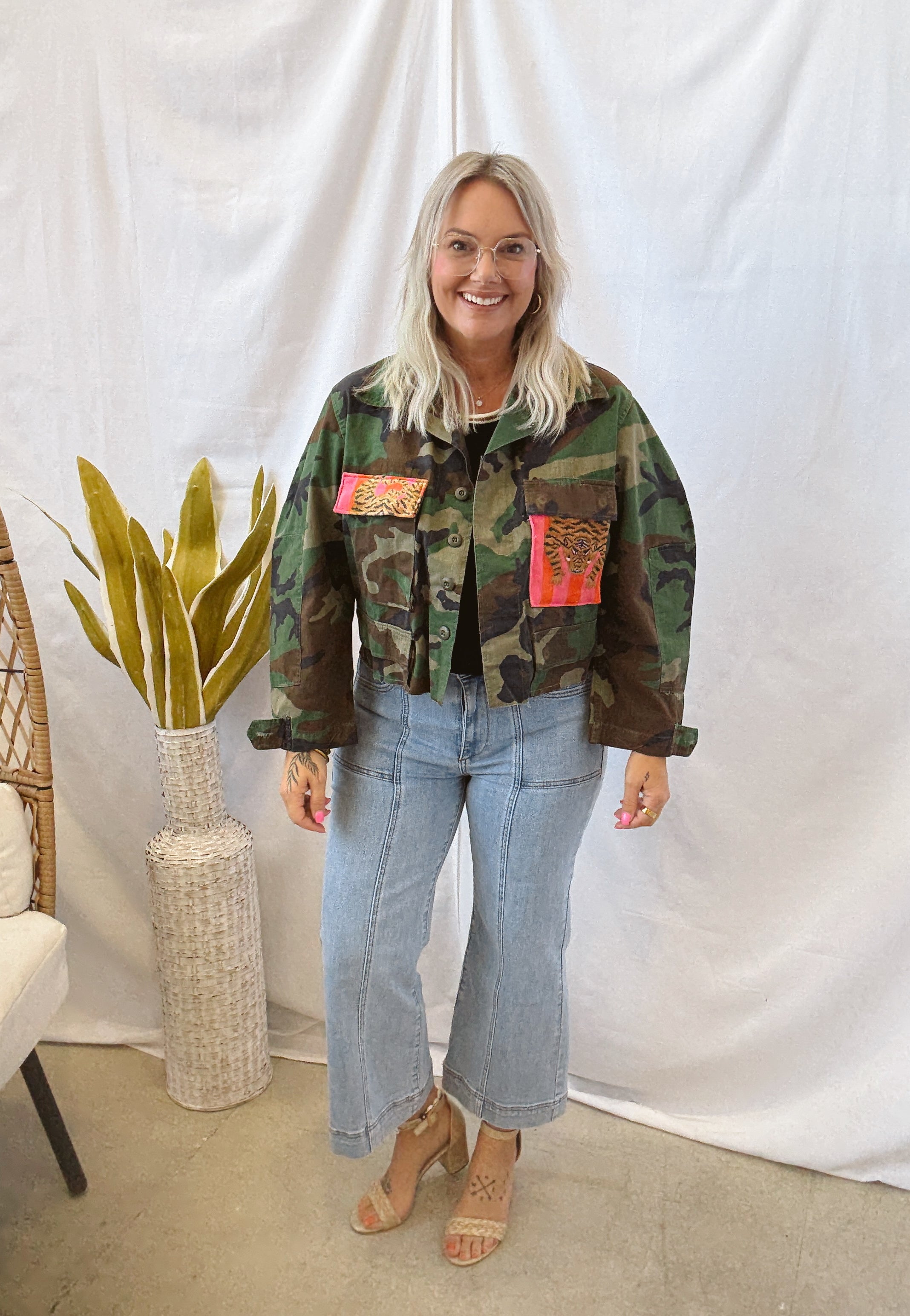 Camel Threads Camo Jacket-Coats & Jackets-camel threads-The Silo Boutique, Women's Fashion Boutique Located in Warren and Grand Forks North Dakota