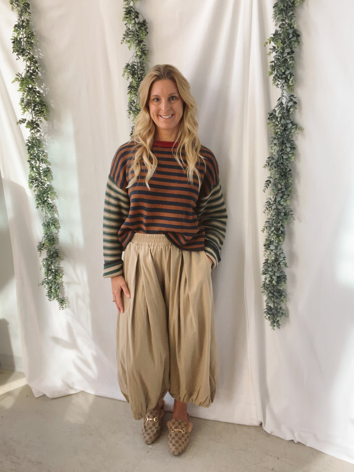 Dottie Balloon Pants-Khaki-Pants-dottie-The Silo Boutique, Women's Fashion Boutique Located in Warren and Grand Forks North Dakota
