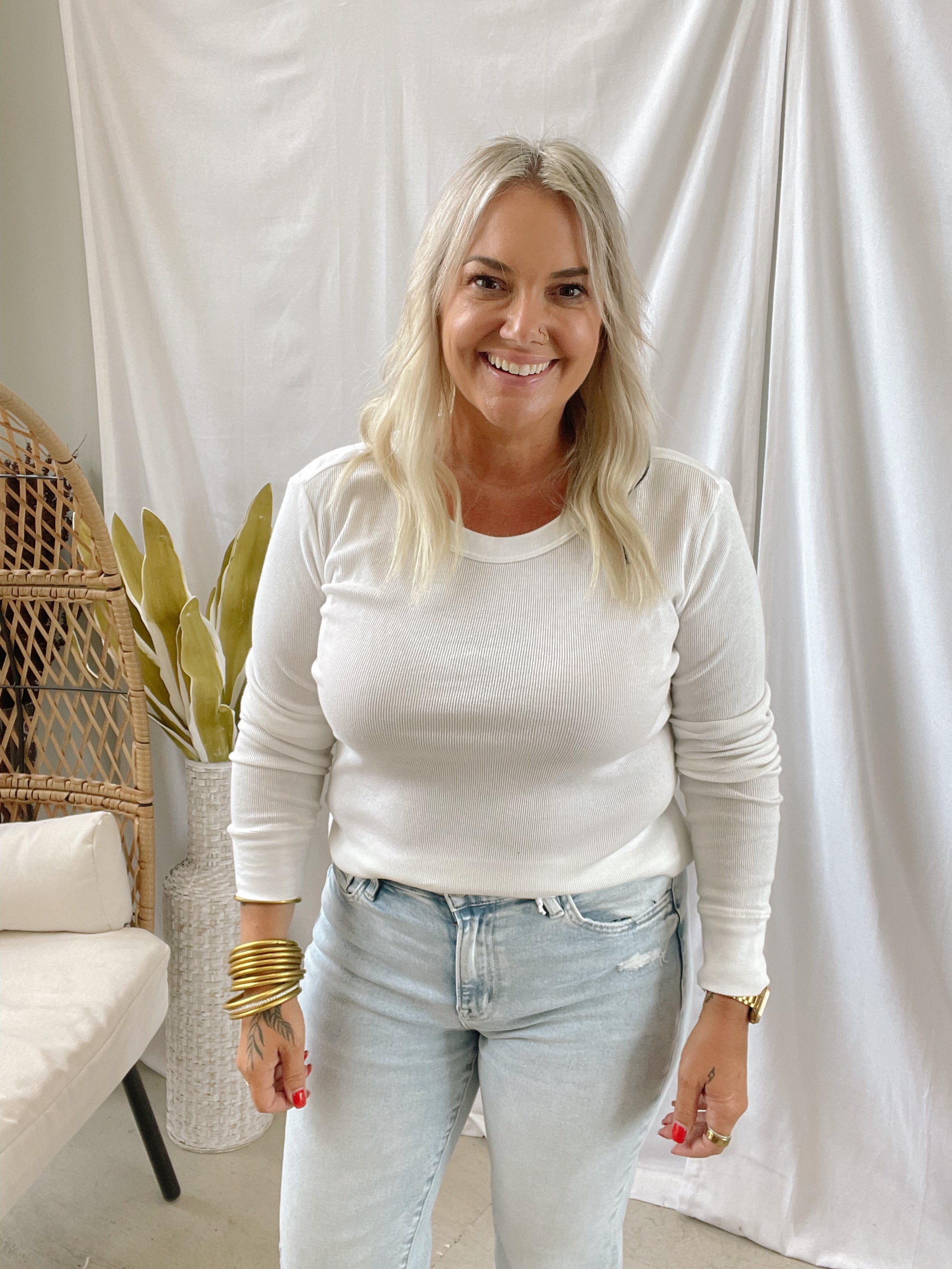 Be Cool Ribbed Long Sleeve Top-Long Sleeve Tops-be cool-The Silo Boutique, Women's Fashion Boutique Located in Warren and Grand Forks North Dakota
