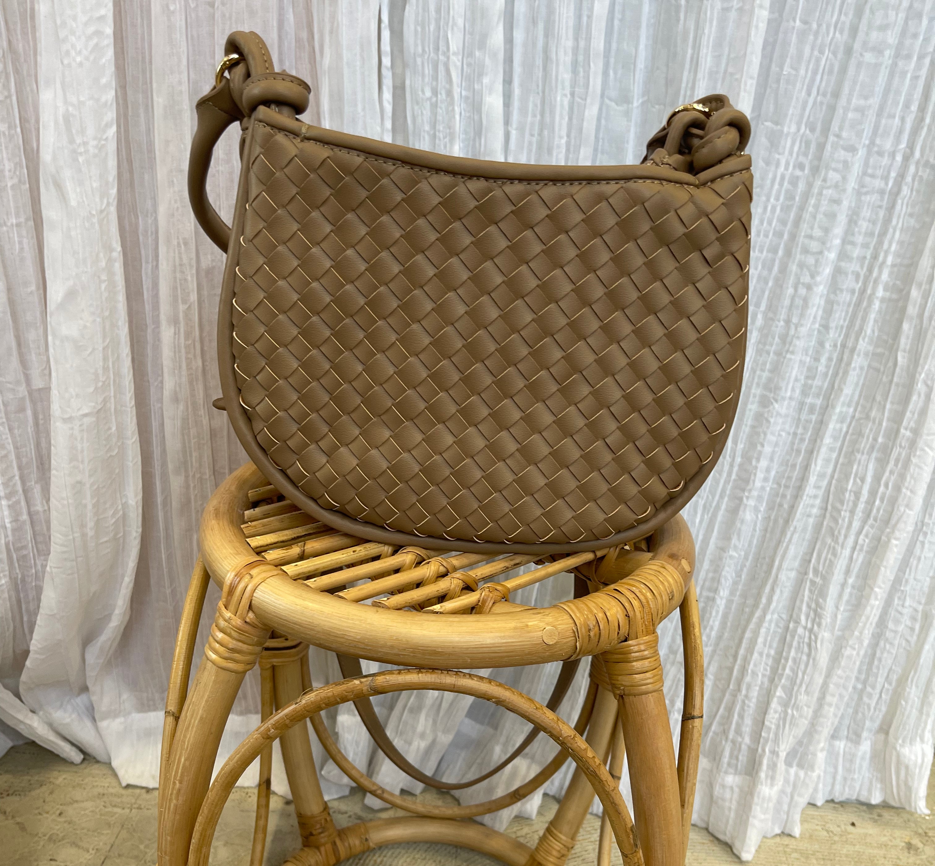 Jen and Co Kaylor Woven Purse-Taupe-Purses-Jen and Co-The Silo Boutique, Women's Fashion Boutique Located in Warren and Grand Forks North Dakota