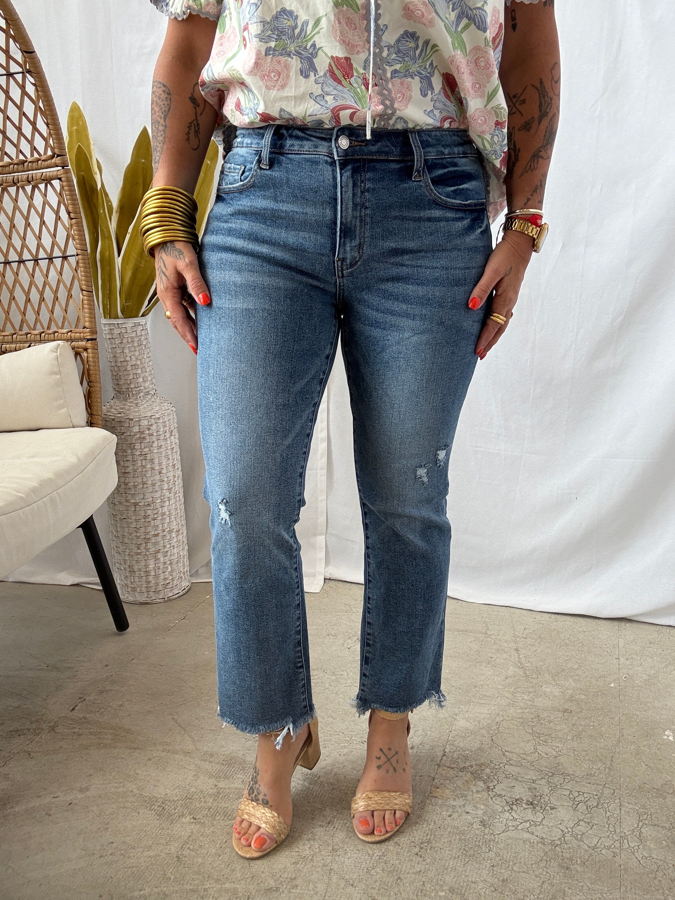 Lovervet Empathy Crop Jeans-Jeans-lovervet-The Silo Boutique, Women's Fashion Boutique Located in Warren and Grand Forks North Dakota