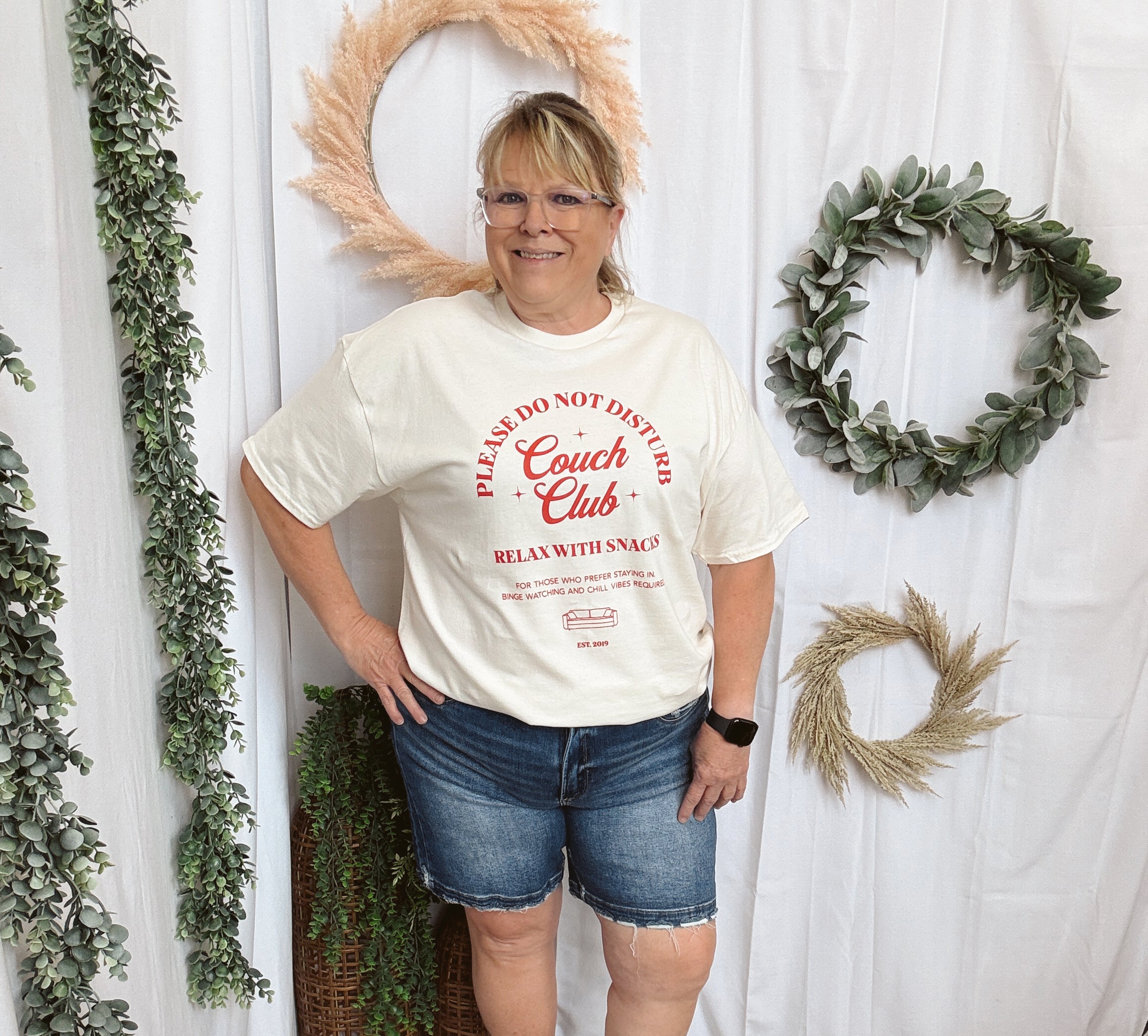 Couch Club Tee Shirt-Graphic Tees-faire-The Silo Boutique, Women's Fashion Boutique Located in Warren and Grand Forks North Dakota