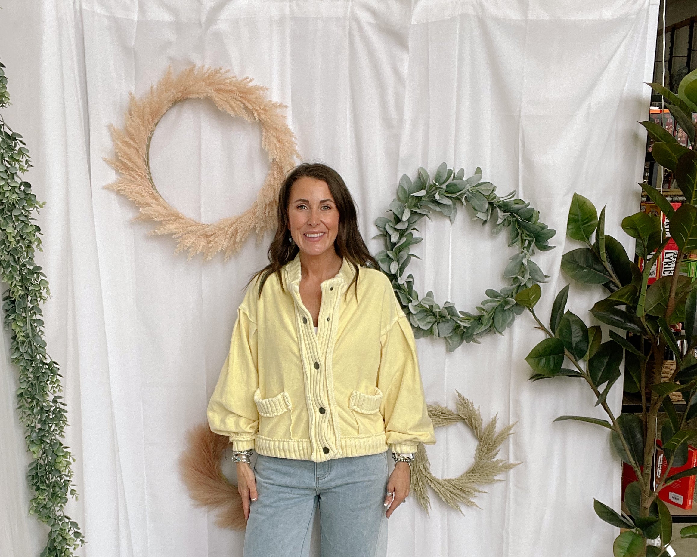 Lov Vintage Cardigan-Lemon-Cardigans-lovlov-The Silo Boutique, Women's Fashion Boutique Located in Warren and Grand Forks North Dakota