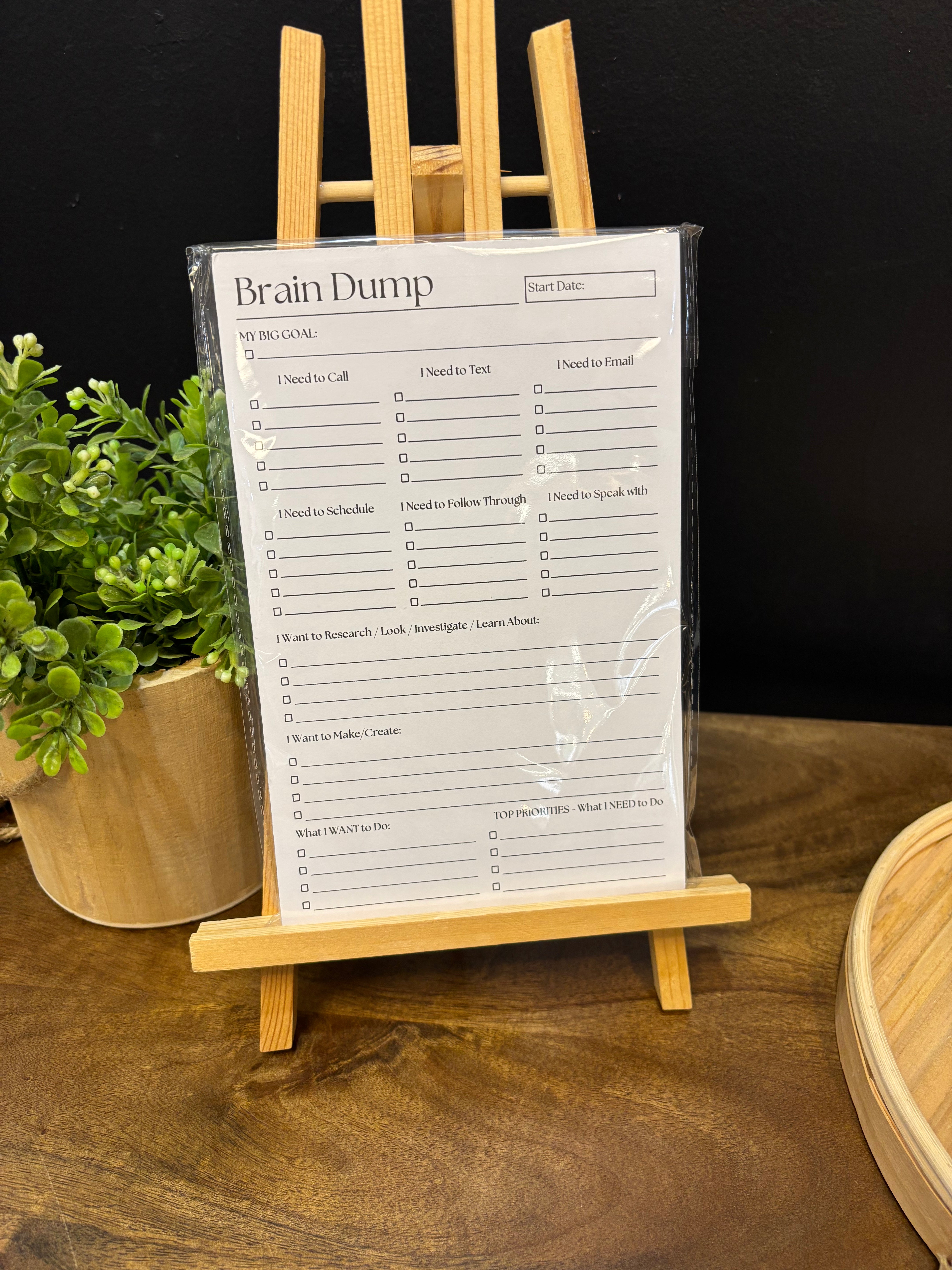 Notepad Daily Adhd Planner-Black/White-note pads-faire-The Silo Boutique, Women's Fashion Boutique Located in Warren and Grand Forks North Dakota