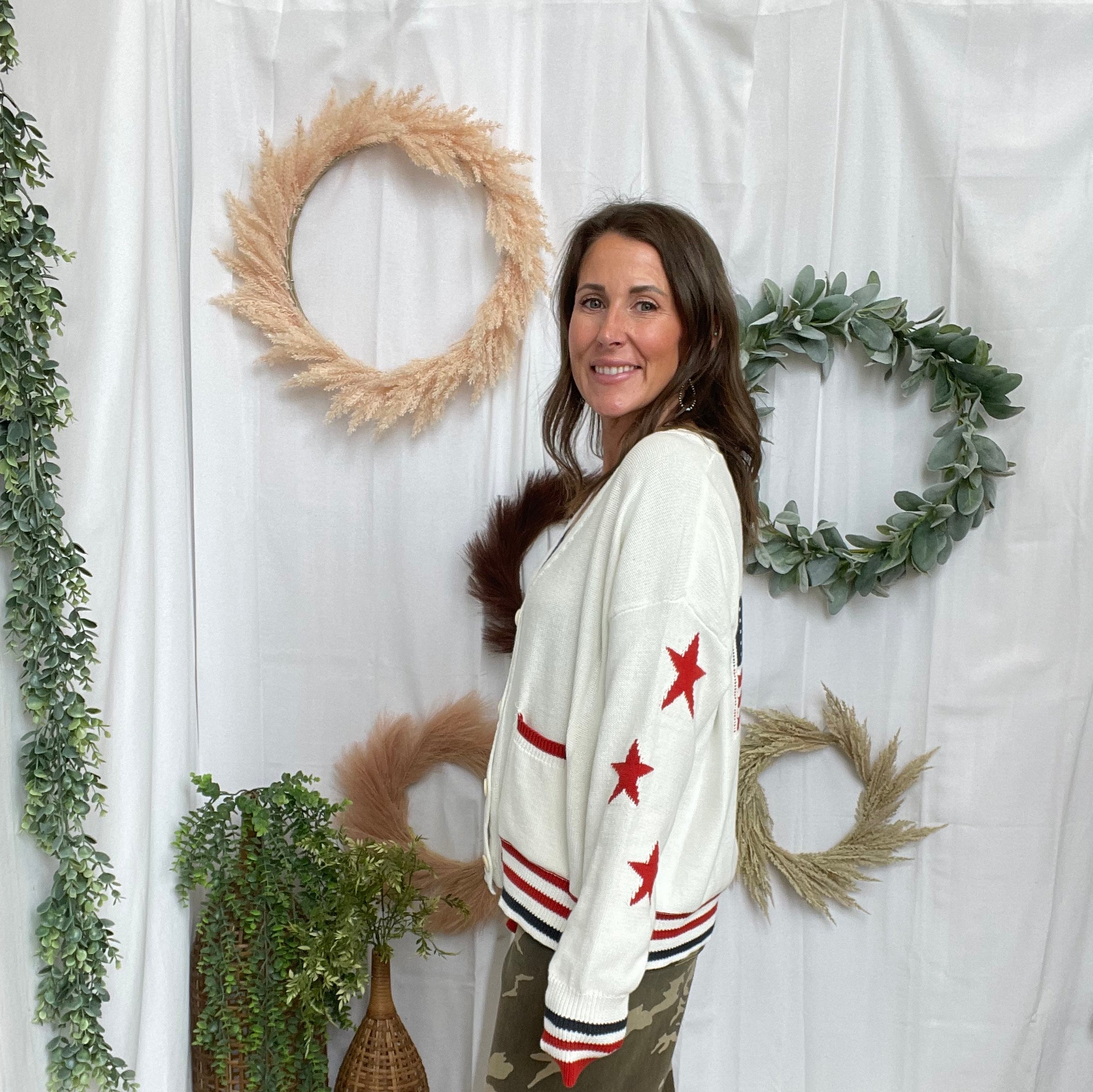 The Patriotic Cardigan-Cardigans-eesome-The Silo Boutique, Women's Fashion Boutique Located in Warren and Grand Forks North Dakota