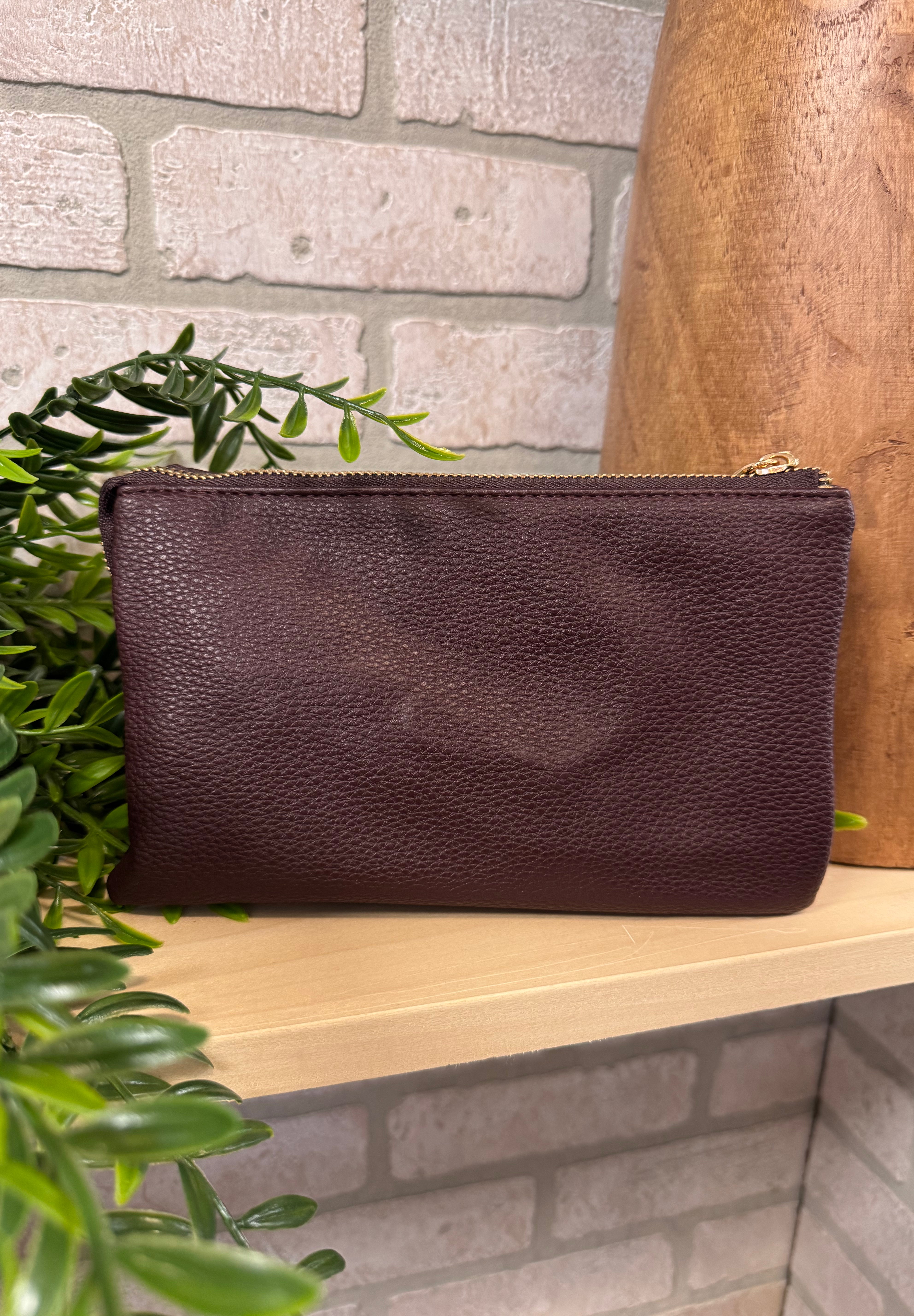 Riley 3 Compartment Crossbody/Wristlet-Crossbody Purses-Jen and Co-The Silo Boutique, Women's Fashion Boutique Located in Warren and Grand Forks North Dakota