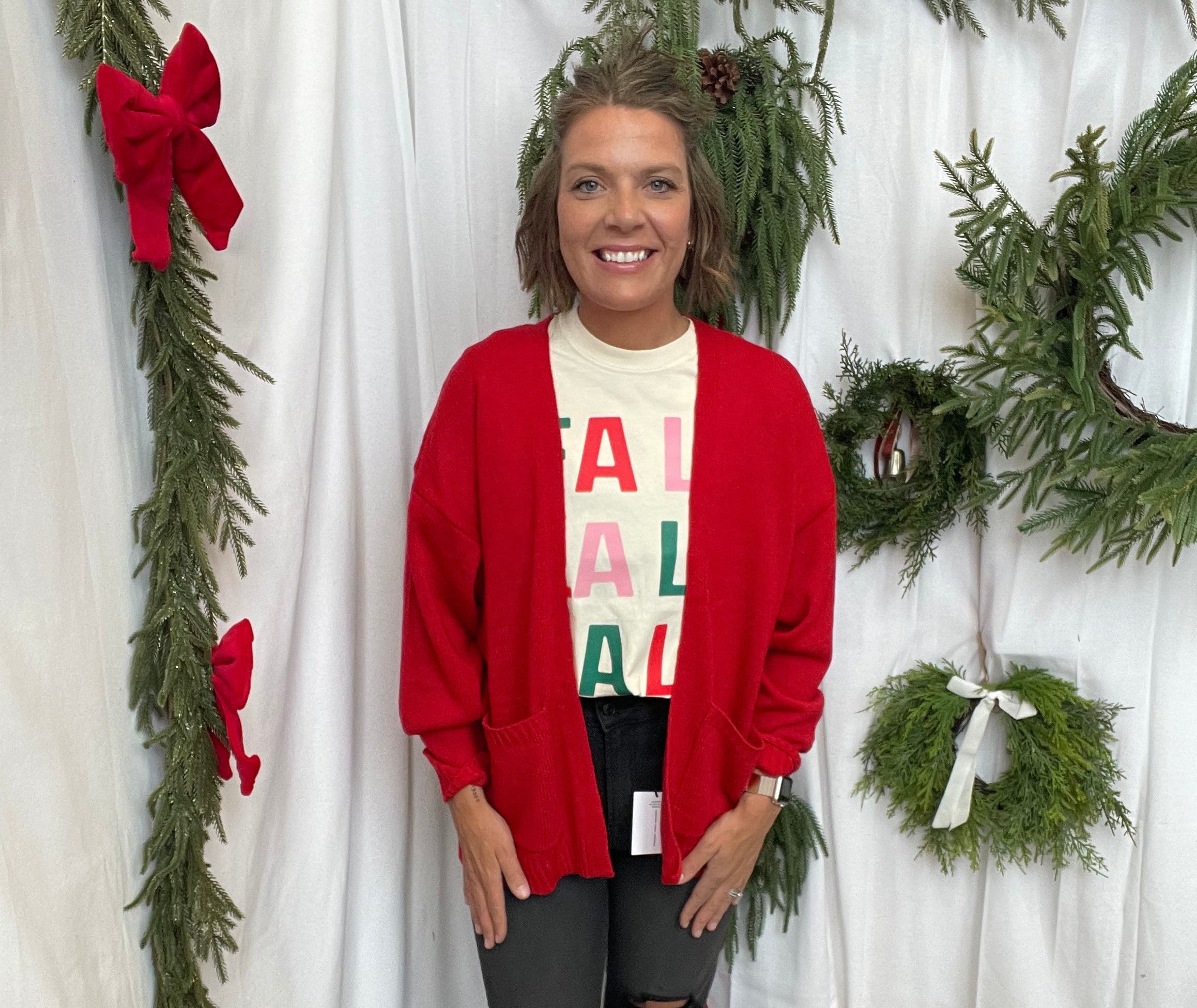 Lori Sweater Cardigan-Red-Cardigans-hyfve-The Silo Boutique, Women's Fashion Boutique Located in Warren and Grand Forks North Dakota