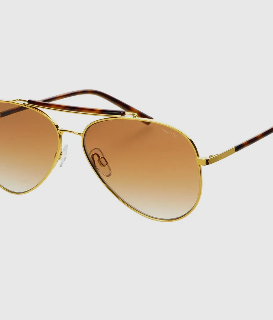 Freyrs Dallas Gold/Brown Sunglasses-Sunglasses-freyers-The Silo Boutique, Women's Fashion Boutique Located in Warren and Grand Forks North Dakota