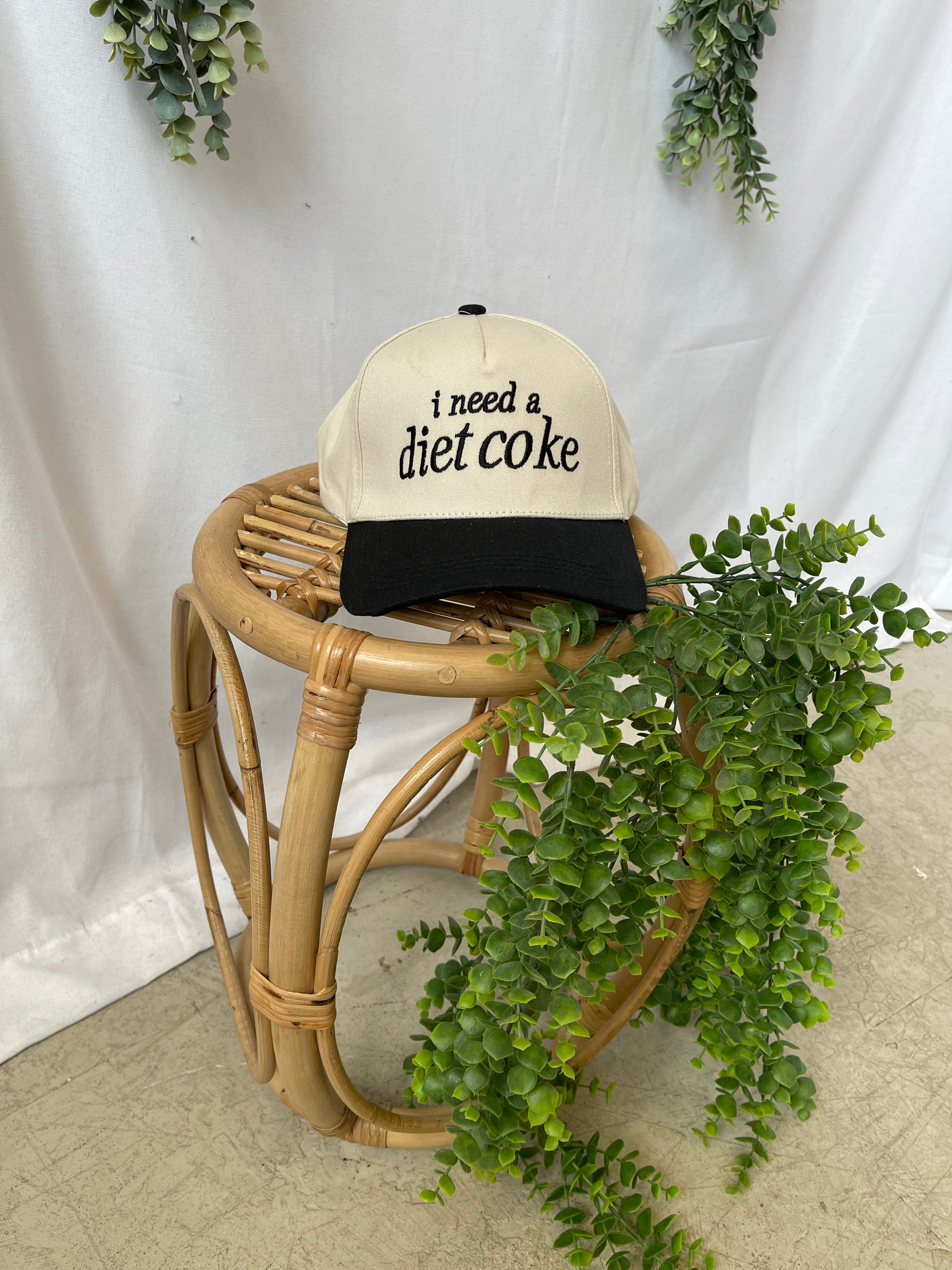 I Need a Diet Coke Hat-Black-Hats-Zenana-The Silo Boutique, Women's Fashion Boutique Located in Warren and Grand Forks North Dakota