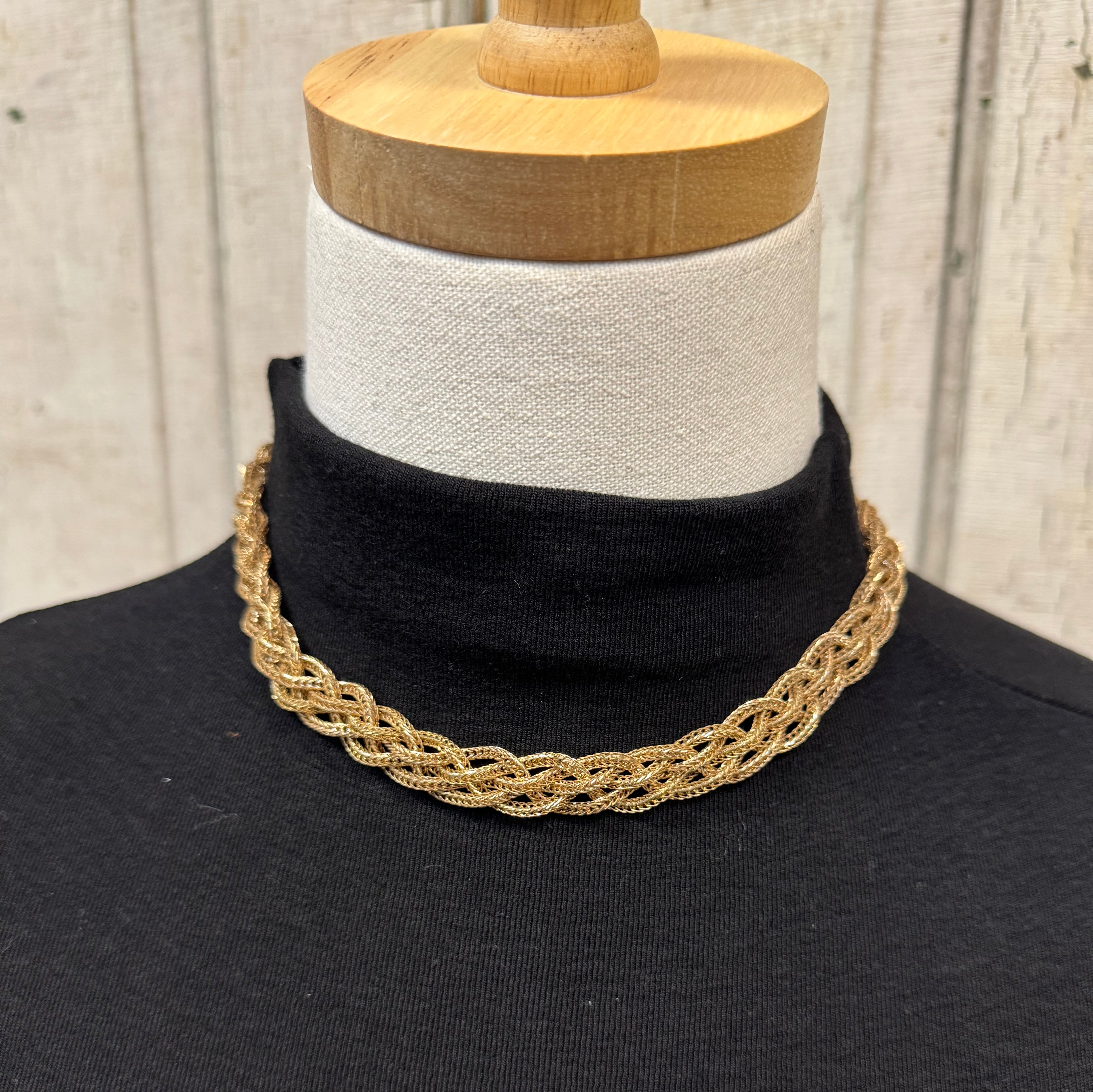 Gold Twisted Thick Necklace-Necklaces-Fame-The Silo Boutique, Women's Fashion Boutique Located in Warren and Grand Forks North Dakota