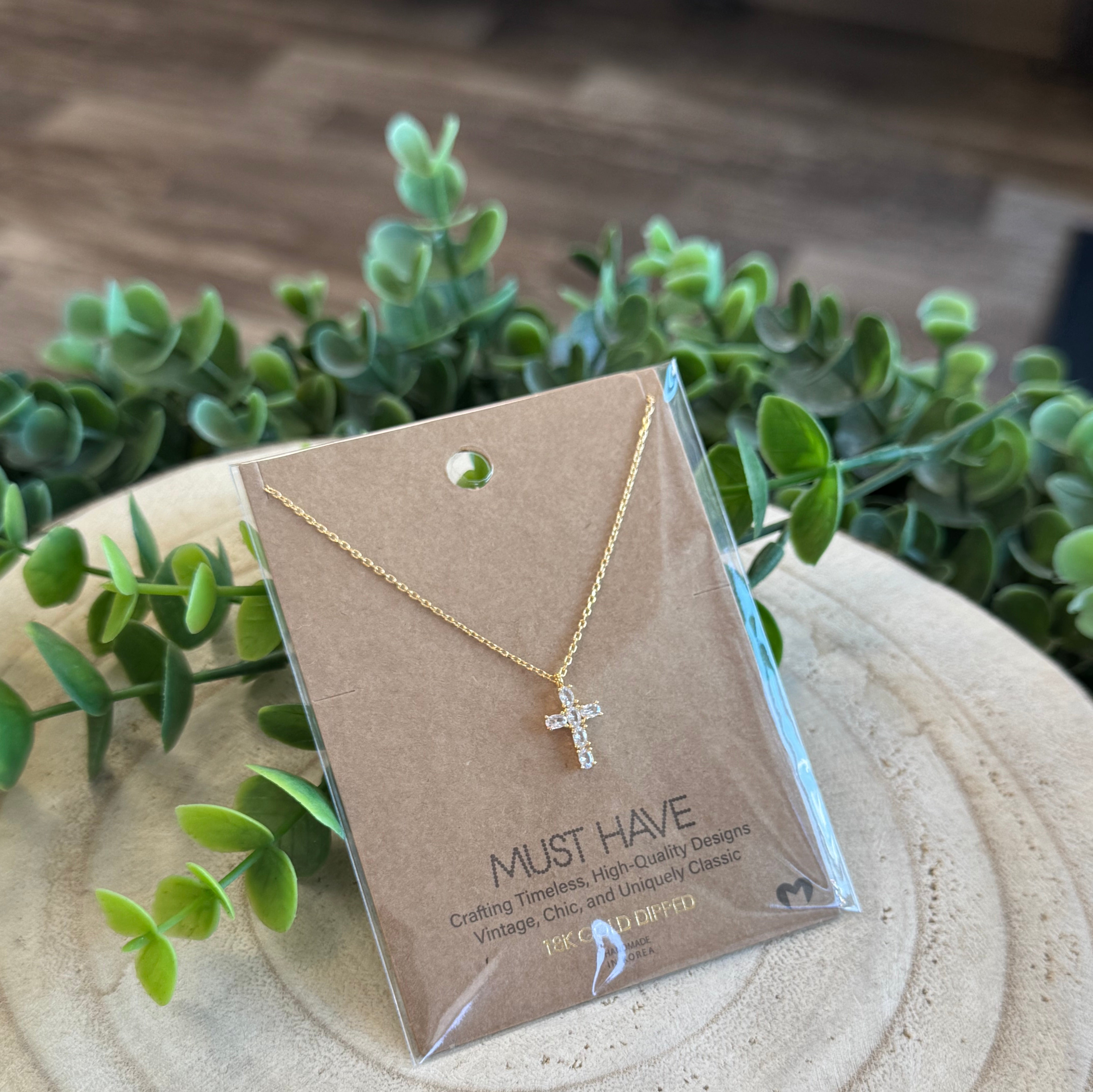 Must Have Mini Rhinestone Necklace-Necklaces-Fame-The Silo Boutique, Women's Fashion Boutique Located in Warren and Grand Forks North Dakota