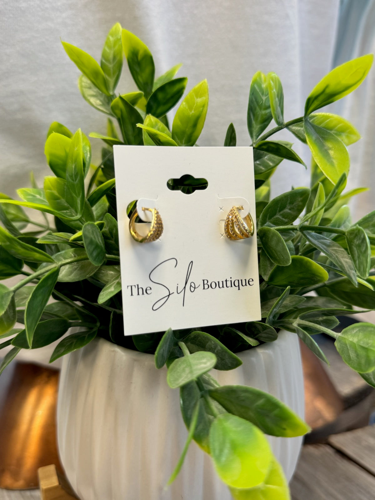 Gold Dipped Earrings-Earrings-Fame-The Silo Boutique, Women's Fashion Boutique Located in Warren and Grand Forks North Dakota