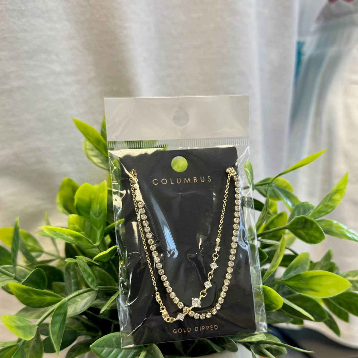Gold Cubic Layered Necklace-Necklaces-Fame-The Silo Boutique, Women's Fashion Boutique Located in Warren and Grand Forks North Dakota