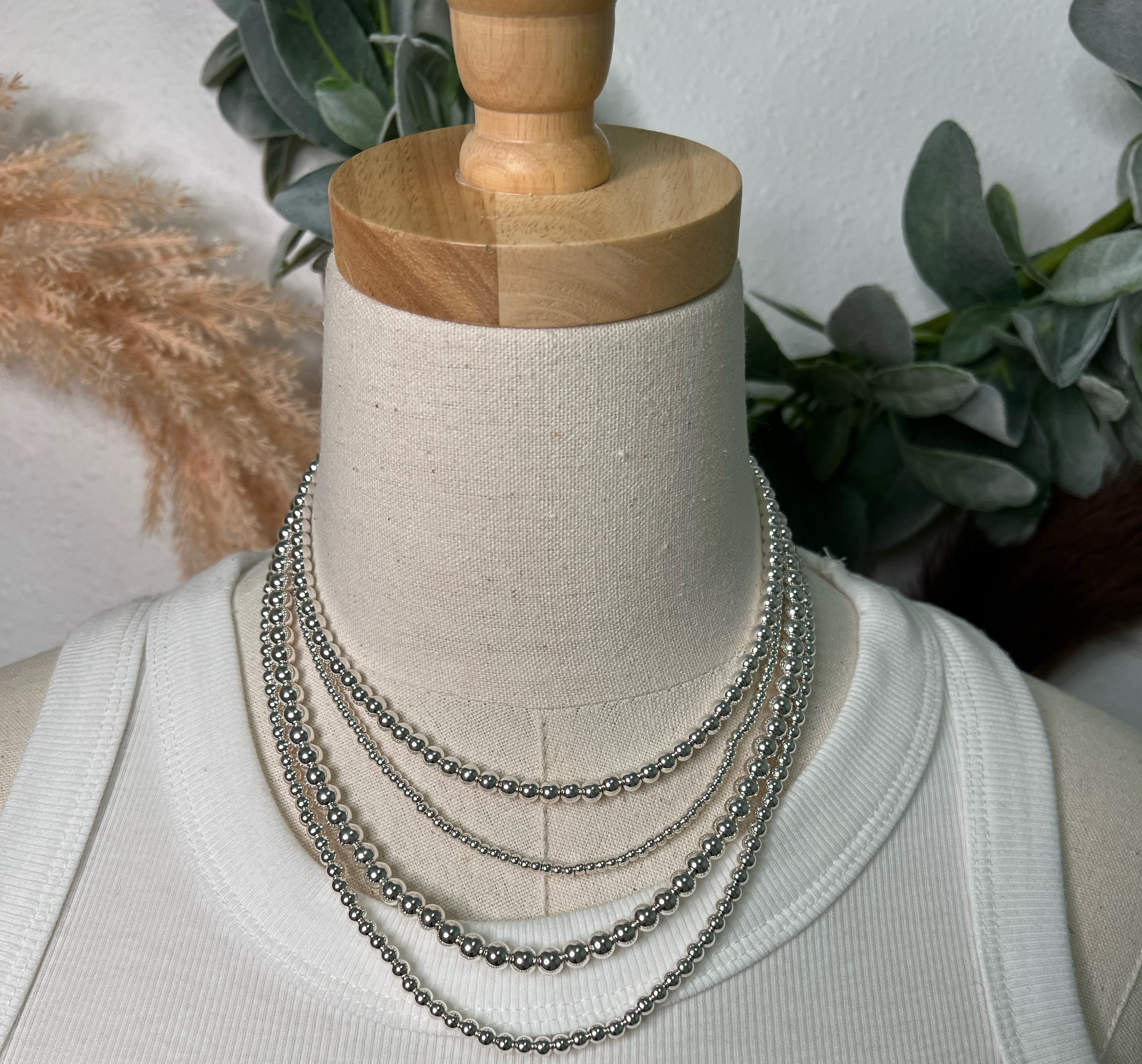 Fame Multi Strand Bead Necklace-Necklaces-Fame-The Silo Boutique, Women's Fashion Boutique Located in Warren and Grand Forks North Dakota