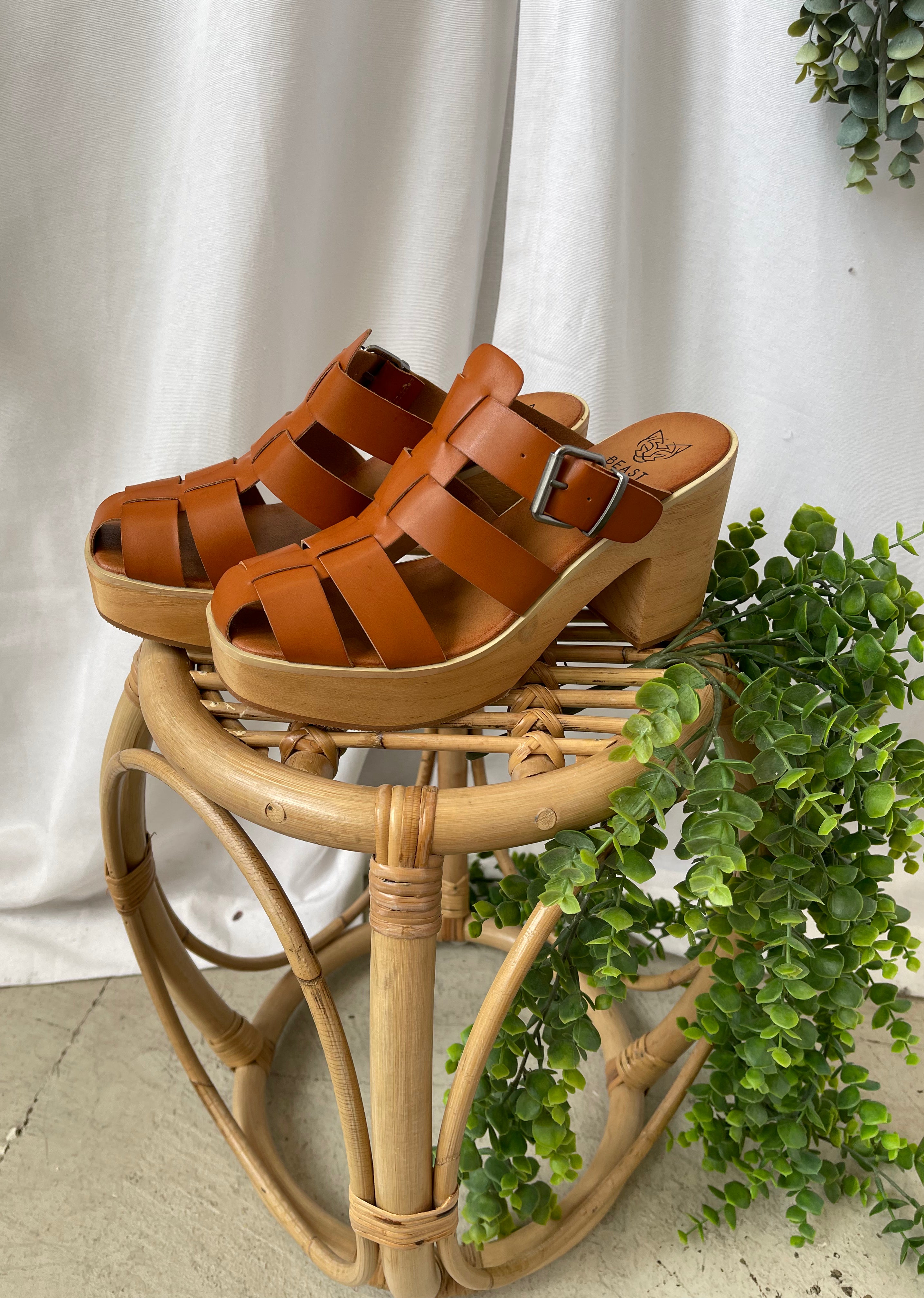 Beast Presley Sandal-Camel-Sandals-Beast-The Silo Boutique, Women's Fashion Boutique Located in Warren and Grand Forks North Dakota