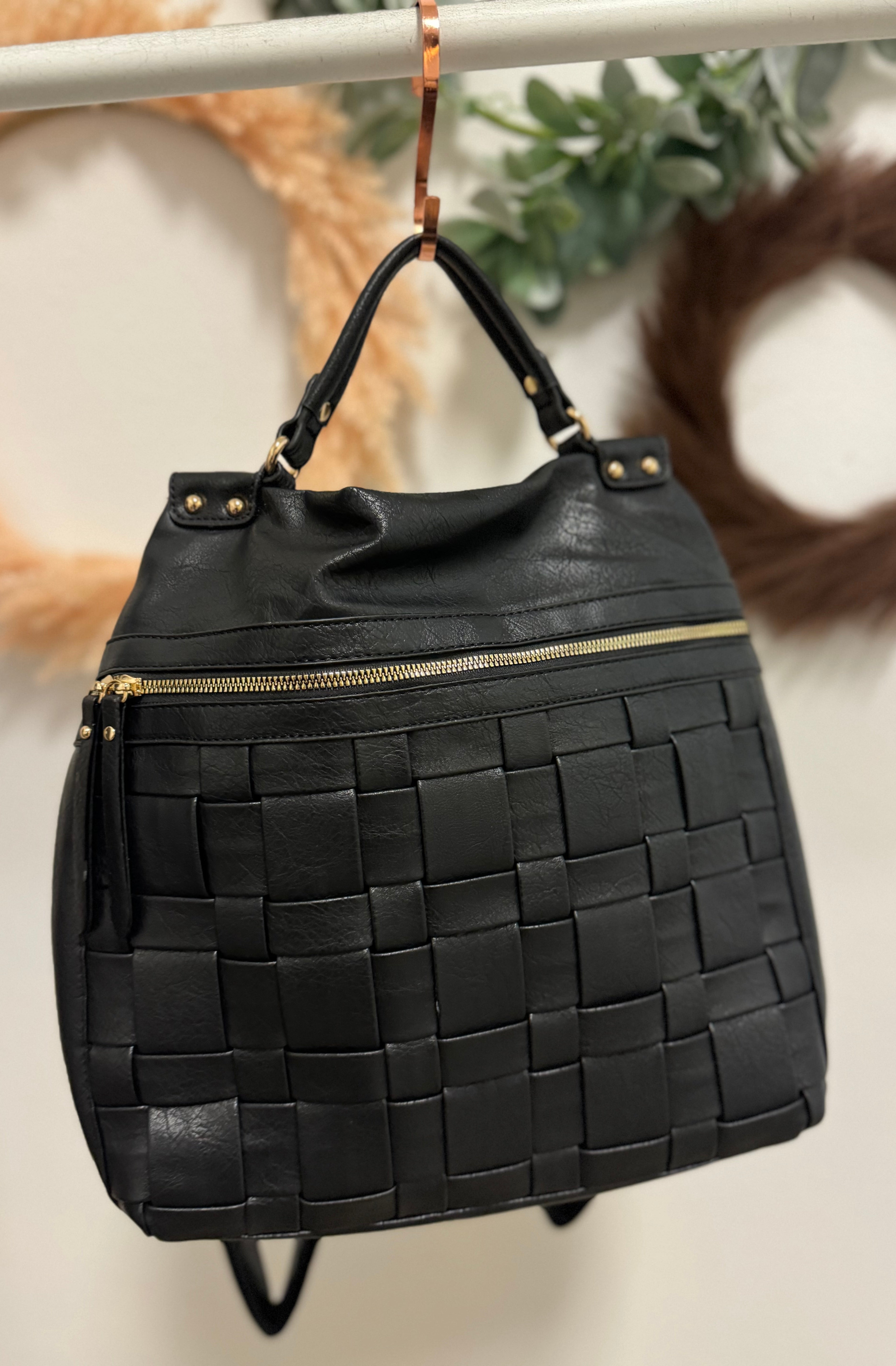 Woven Backpack Purse-Purses-princess purse-The Silo Boutique, Women's Fashion Boutique Located in Warren and Grand Forks North Dakota