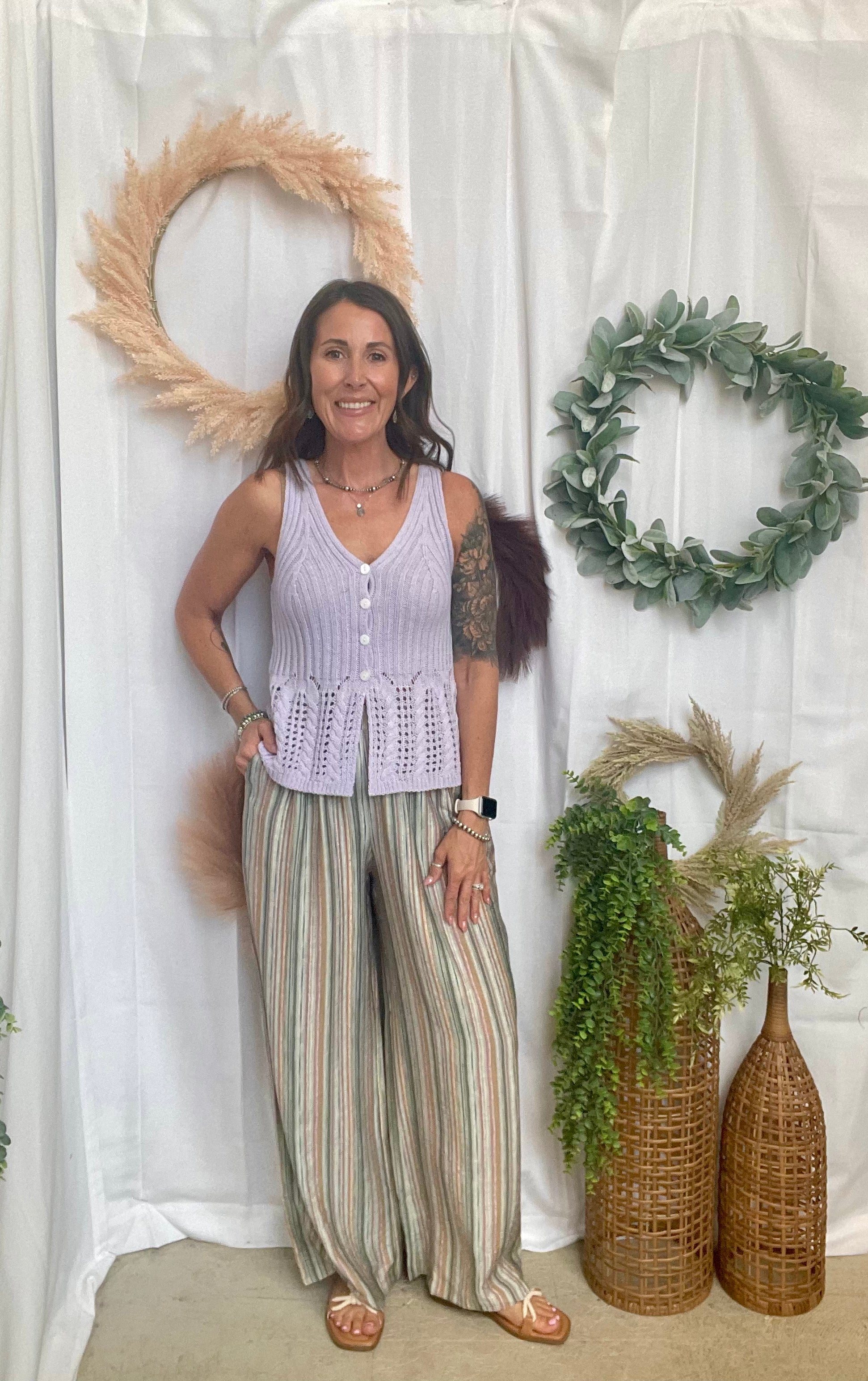 Stitch Mix Lavender Tank Top-Short Sleeve Tops-Doe and Rae-The Silo Boutique, Women's Fashion Boutique Located in Warren and Grand Forks North Dakota