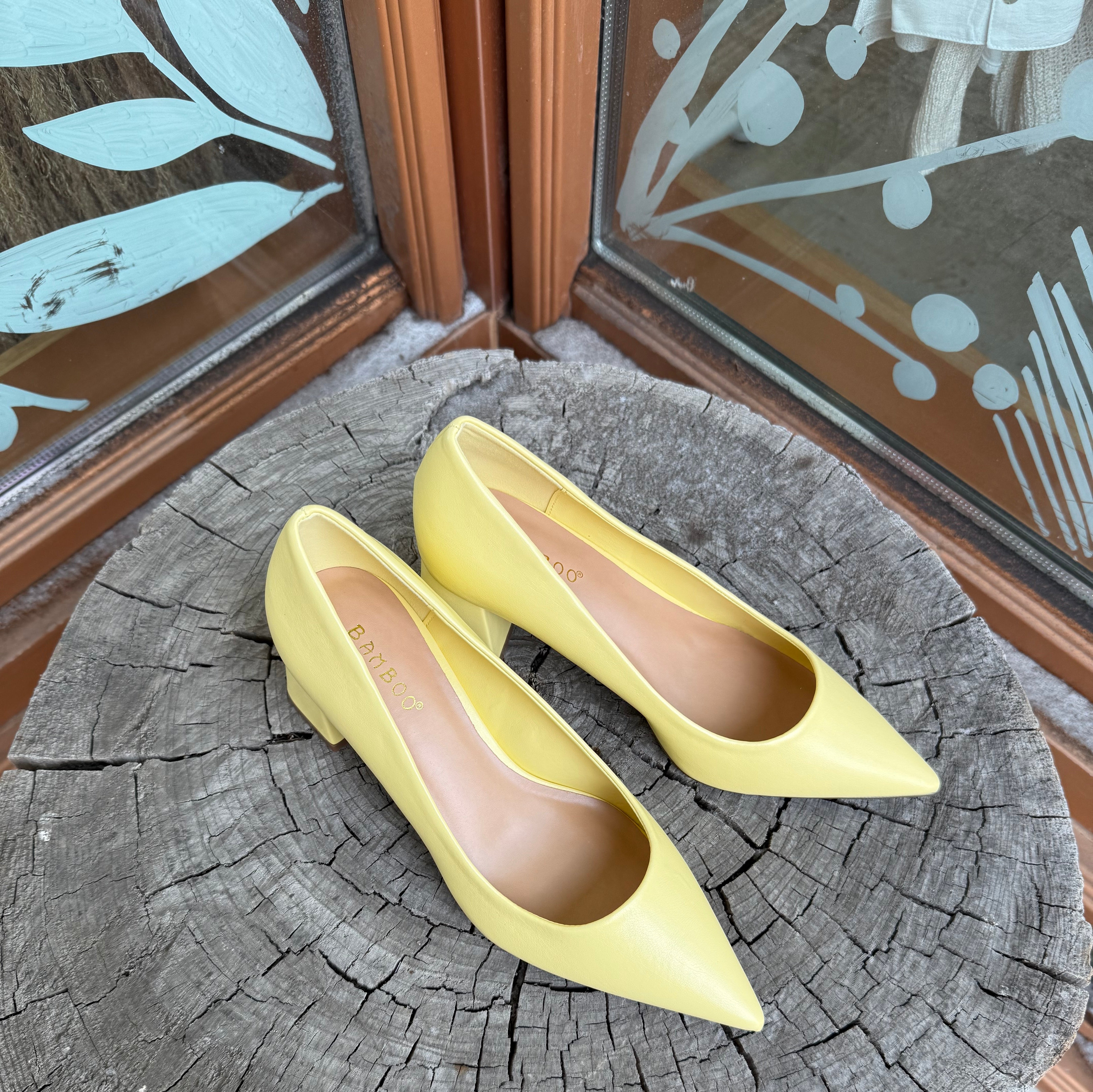 Starlike Yellow Heels-Final Sale-Heels-ccocci-The Silo Boutique, Women's Fashion Boutique Located in Warren and Grand Forks North Dakota
