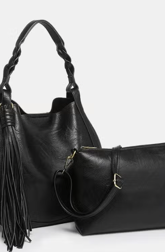 Eloise Large Tassel Hobo Purse-Purses-Jen and Co-The Silo Boutique, Women's Fashion Boutique Located in Warren and Grand Forks North Dakota