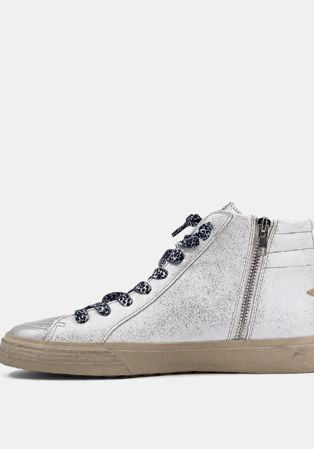 ShuShop Rio White Silver Sneaker-Final Sale-Shoes-shushop-The Silo Boutique, Women's Fashion Boutique Located in Warren and Grand Forks North Dakota