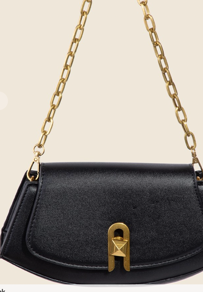 Curved Leather Crossbody or Shoulder Purse-Crossbody Purses-Fame-The Silo Boutique, Women's Fashion Boutique Located in Warren and Grand Forks North Dakota