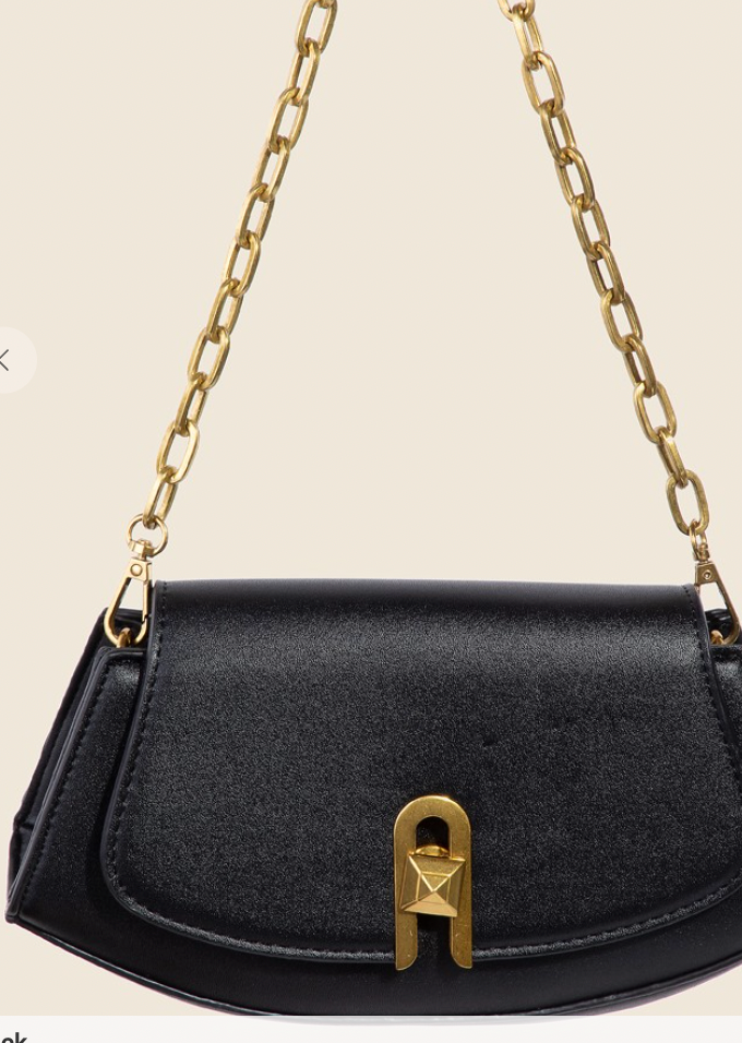 Curved Leather Crossbody or Shoulder Purse-Crossbody Purses-Fame-The Silo Boutique, Women's Fashion Boutique Located in Warren and Grand Forks North Dakota
