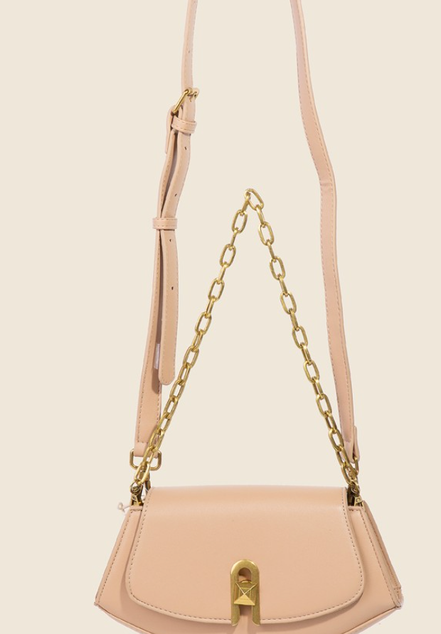 Curved Leather Crossbody or Shoulder Purse-Crossbody Purses-Fame-The Silo Boutique, Women's Fashion Boutique Located in Warren and Grand Forks North Dakota