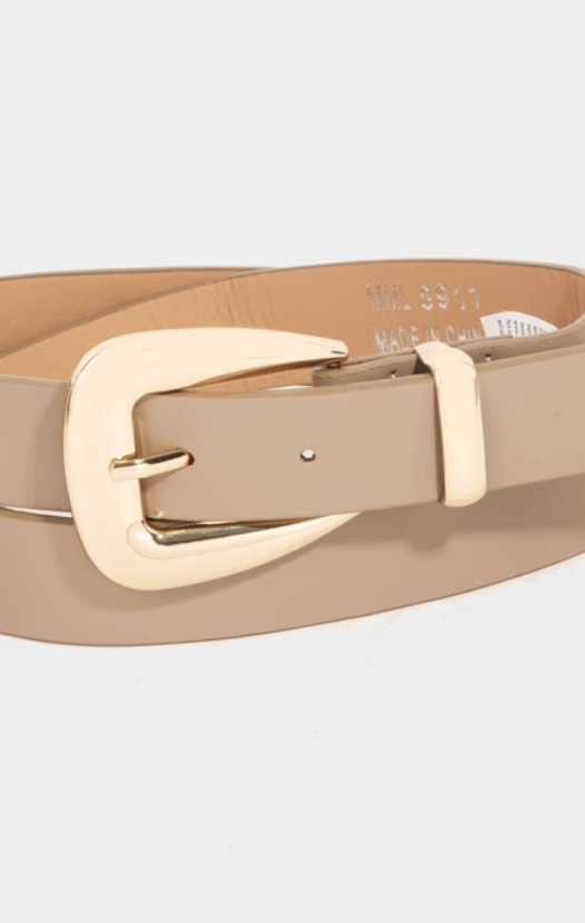 Smooth Belt-Tan-Belts-Fame-The Silo Boutique, Women's Fashion Boutique Located in Warren and Grand Forks North Dakota