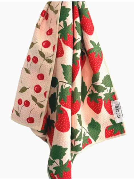 Crae Berries & Cherries Hand Towel-Tea Towels-crae-The Silo Boutique, Women's Fashion Boutique Located in Warren and Grand Forks North Dakota