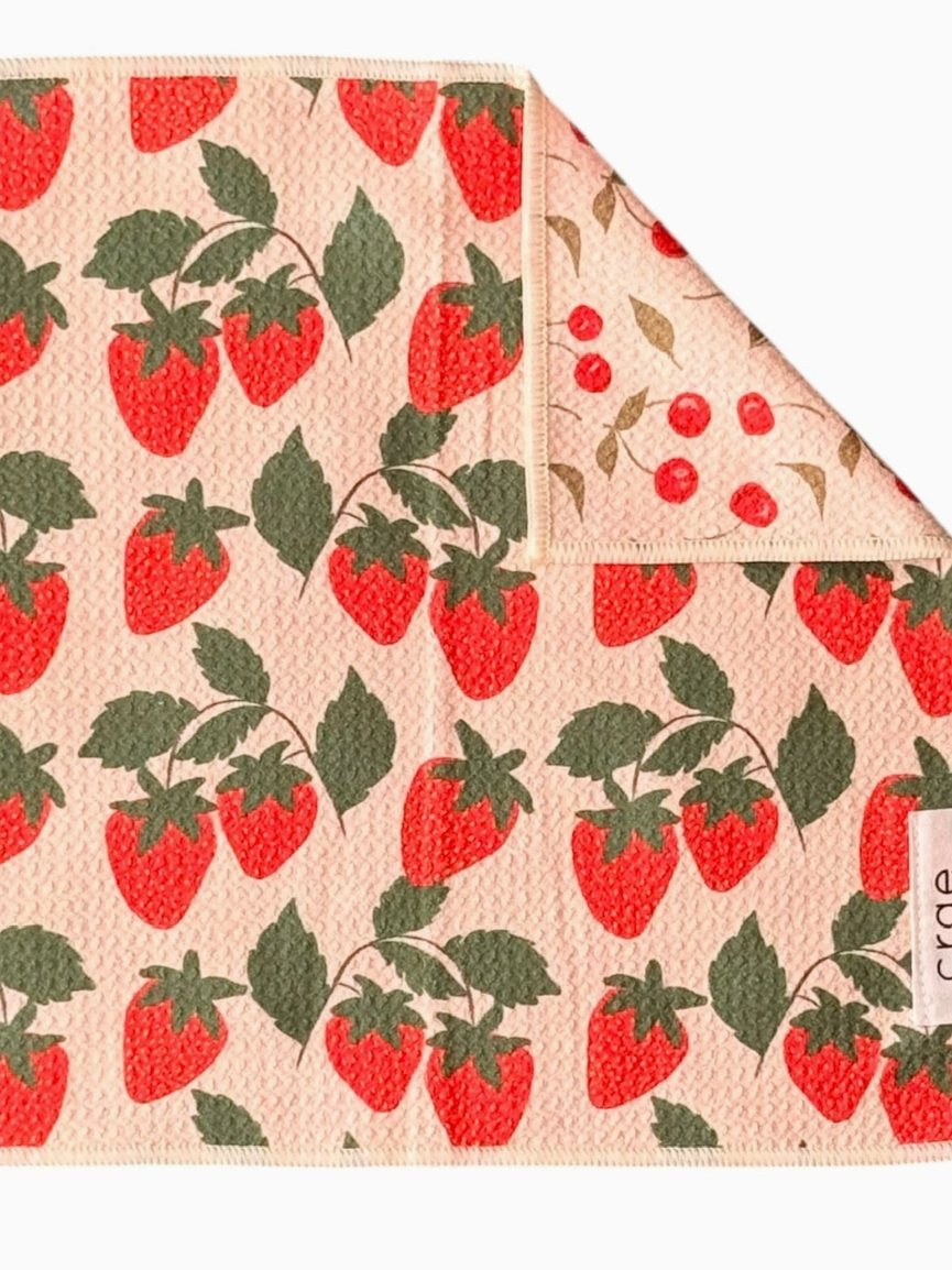 Crae Berries & Cherries Washcloth-Tea Towels-crae-The Silo Boutique, Women's Fashion Boutique Located in Warren and Grand Forks North Dakota