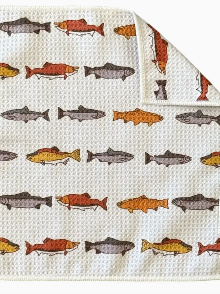 Crae Fishy Fish Washcloth-Tea Towels-crae-The Silo Boutique, Women's Fashion Boutique Located in Warren and Grand Forks North Dakota