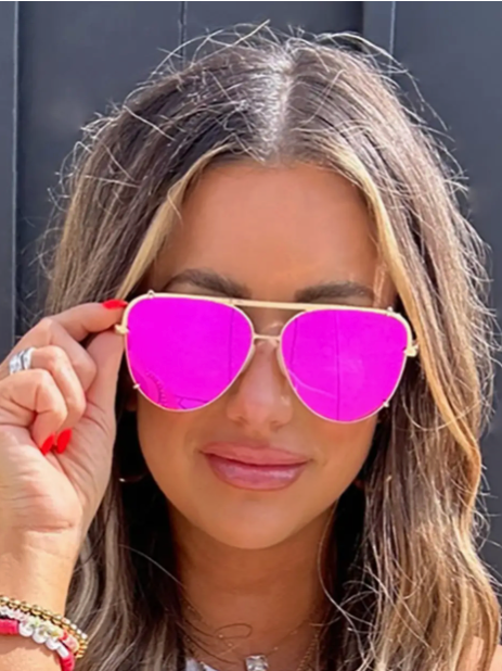 TopFoxx Cristina Pink Sunglasses-Sunglasses-topfoxx-The Silo Boutique, Women's Fashion Boutique Located in Warren and Grand Forks North Dakota
