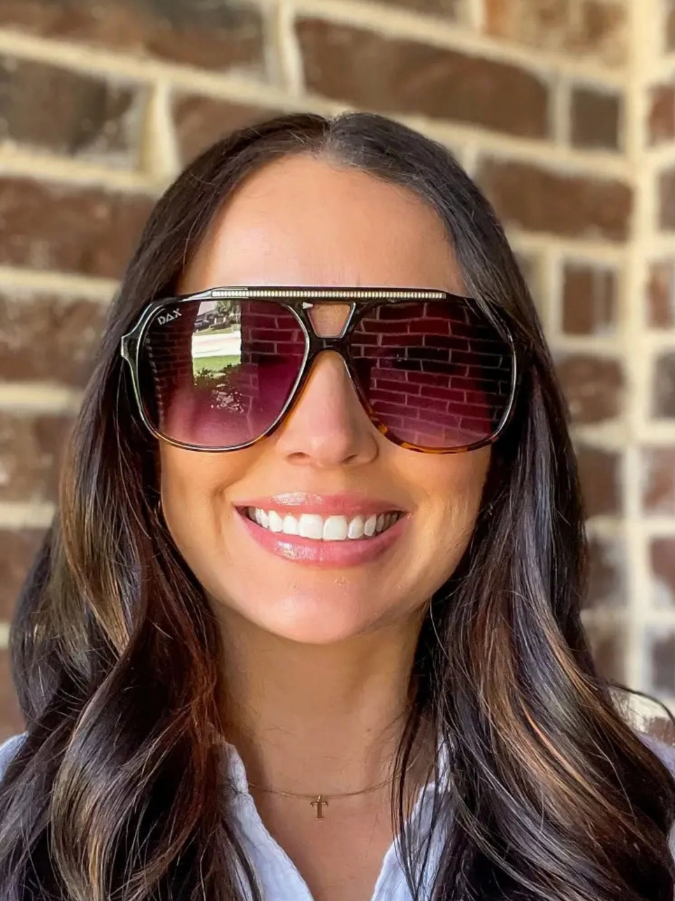 Dax Astrid Aviator Gradient Cheetah Sunglasses-Sunglasses-dax-The Silo Boutique, Women's Fashion Boutique Located in Warren and Grand Forks North Dakota