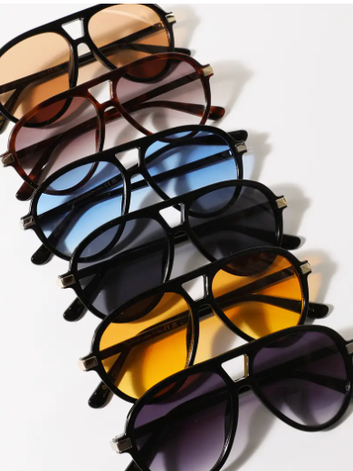 Retro Aviator Sunglasses-Sunglasses-Fair-The Silo Boutique, Women's Fashion Boutique Located in Warren and Grand Forks North Dakota