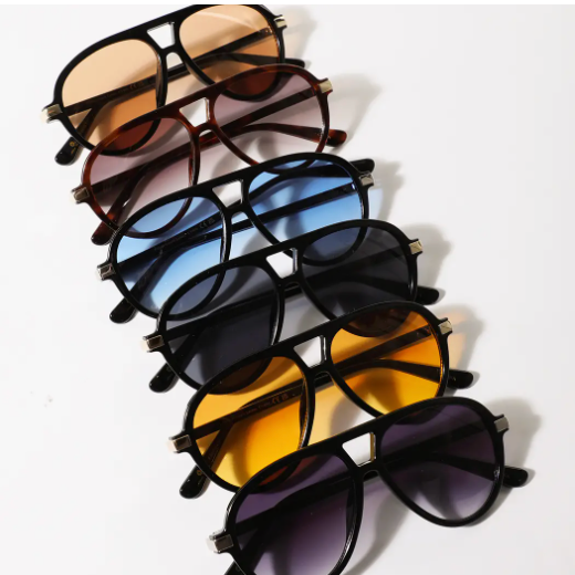 Retro Aviator Sunglasses-Sunglasses-Fair-The Silo Boutique, Women's Fashion Boutique Located in Warren and Grand Forks North Dakota