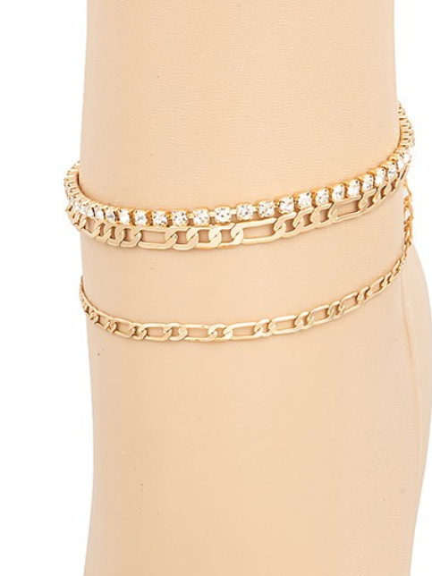 Gold Chain Anklet-Ankle Bracelets-Fame-The Silo Boutique, Women's Fashion Boutique Located in Warren and Grand Forks North Dakota