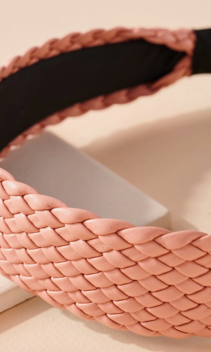 Ave Braided Leather Headband-Headbands-Fame-The Silo Boutique, Women's Fashion Boutique Located in Warren and Grand Forks North Dakota