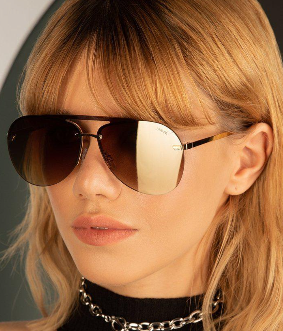 Freyrs Gold Mirrored Rio Sunglasses-Sunglasses-freyers-The Silo Boutique, Women's Fashion Boutique Located in Warren and Grand Forks North Dakota