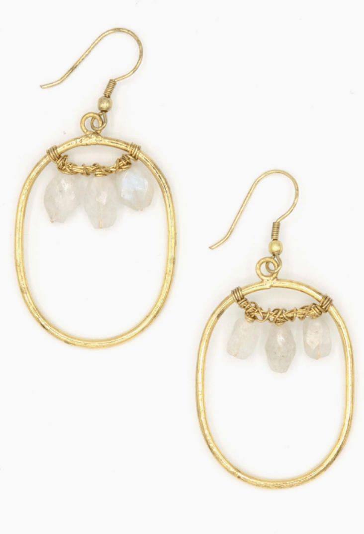Blazen Moonstone Earrings-Earrings-fa-The Silo Boutique, Women's Fashion Boutique Located in Warren and Grand Forks North Dakota