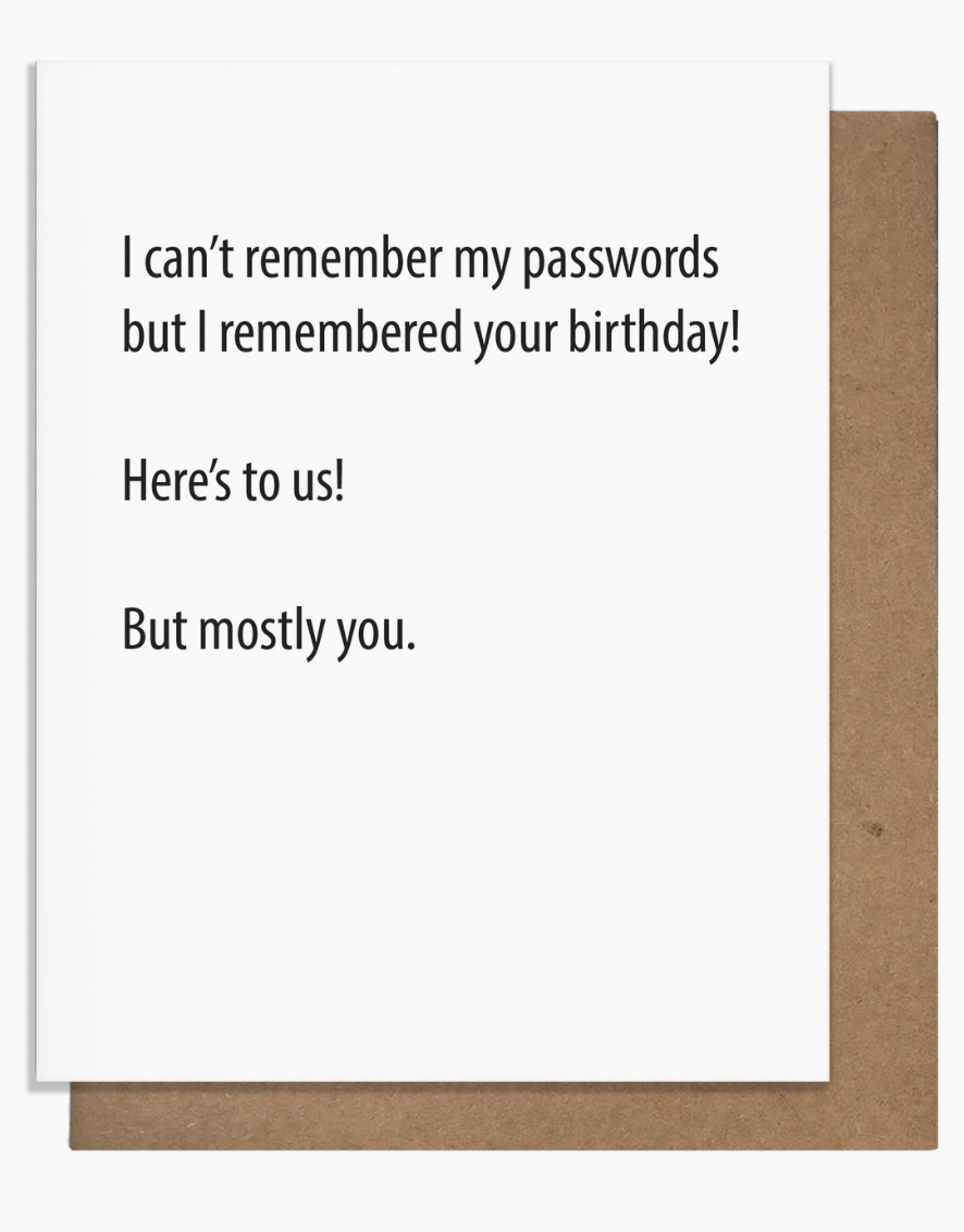 Can't Remember Birthday Card-Cards-pretty alright-The Silo Boutique, Women's Fashion Boutique Located in Warren and Grand Forks North Dakota