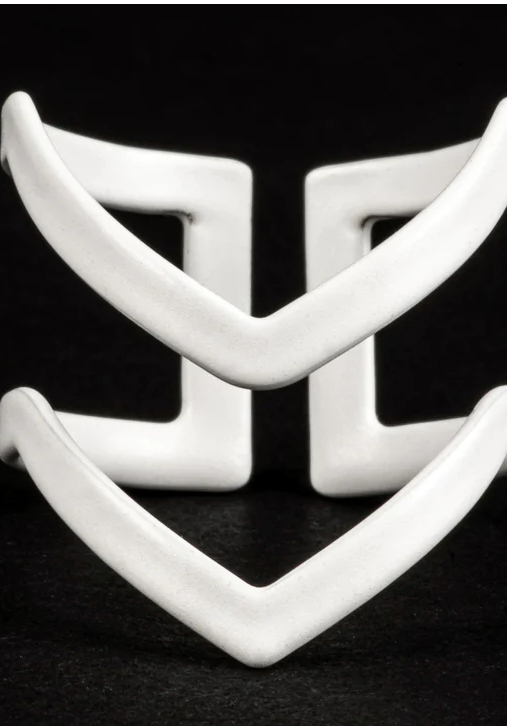 White Double Chevron Ring-Rings-locked and layered-The Silo Boutique, Women's Fashion Boutique Located in Warren and Grand Forks North Dakota