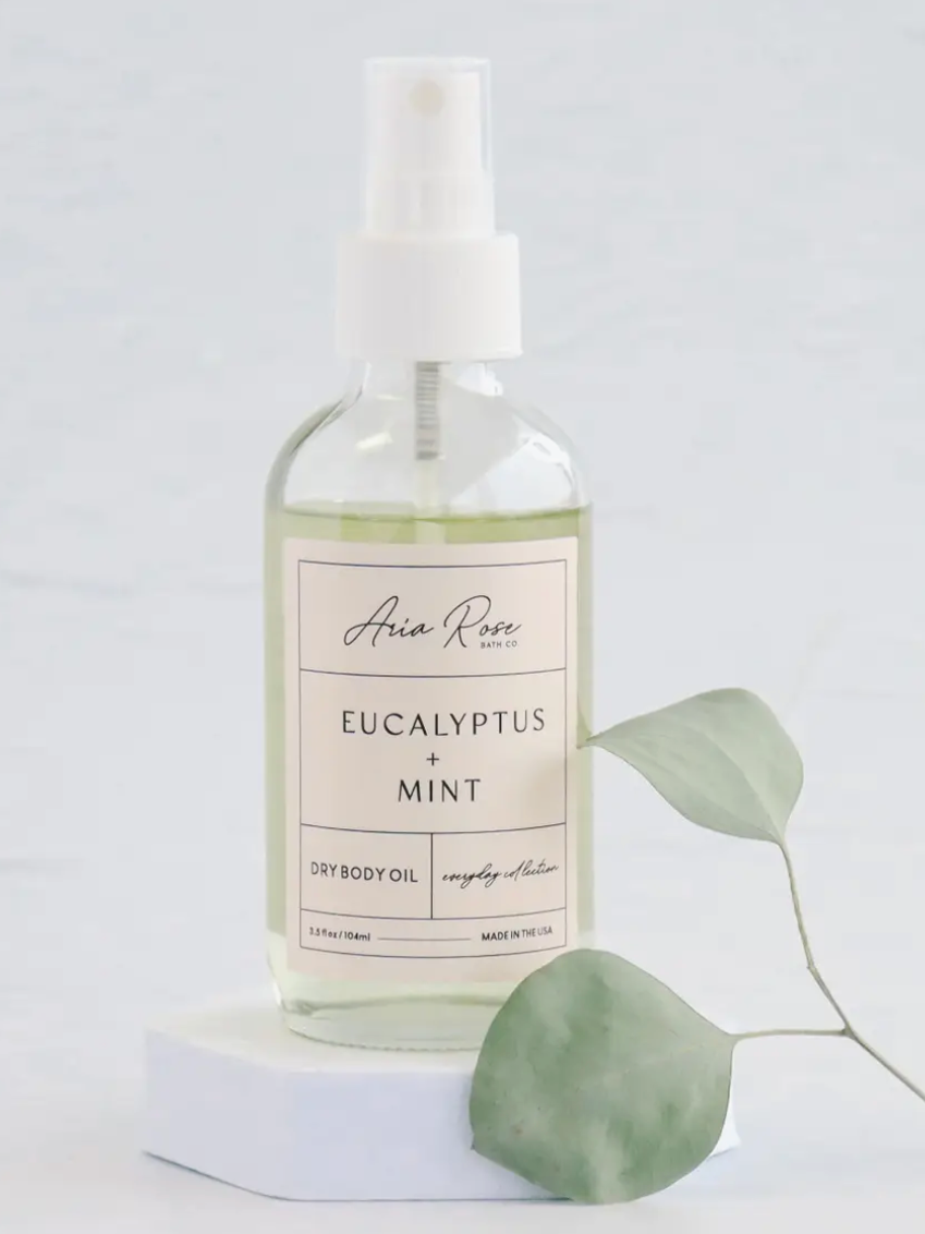 Eucalyptus Mint Dry Body Oil-Body Oils-Aria Rose-The Silo Boutique, Women's Fashion Boutique Located in Warren and Grand Forks North Dakota