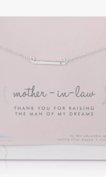 Mother In Law Necklace-Necklaces-lucky feather-The Silo Boutique, Women's Fashion Boutique Located in Warren and Grand Forks North Dakota