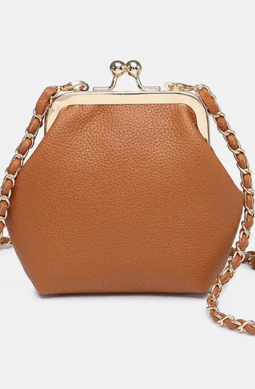 Brown Cleo Coin Pouch Crossbody-Crossbody Purses-Jen and Co-The Silo Boutique, Women's Fashion Boutique Located in Warren and Grand Forks North Dakota