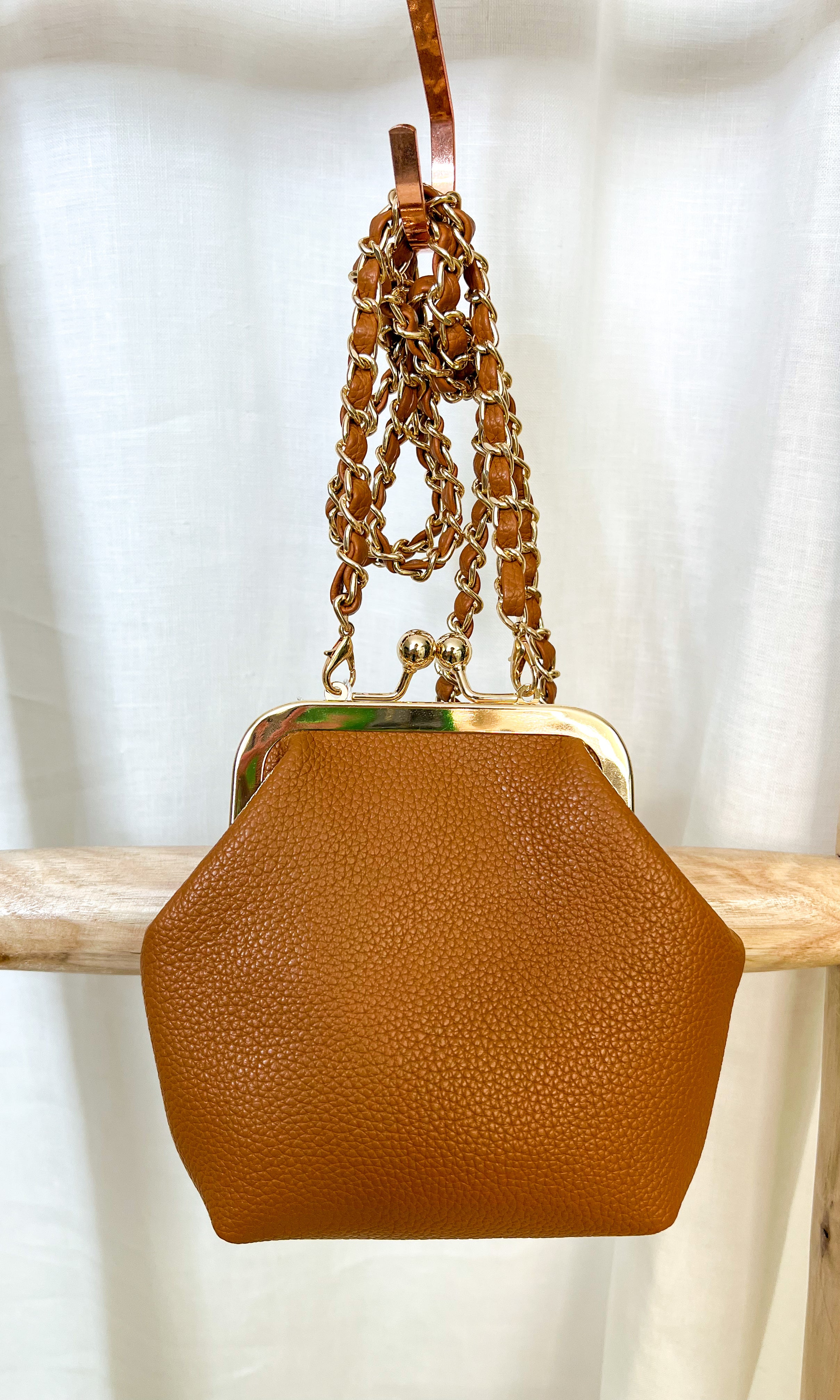 Brown Cleo Coin Pouch Crossbody-Crossbody Purses-Jen and Co-The Silo Boutique, Women's Fashion Boutique Located in Warren and Grand Forks North Dakota