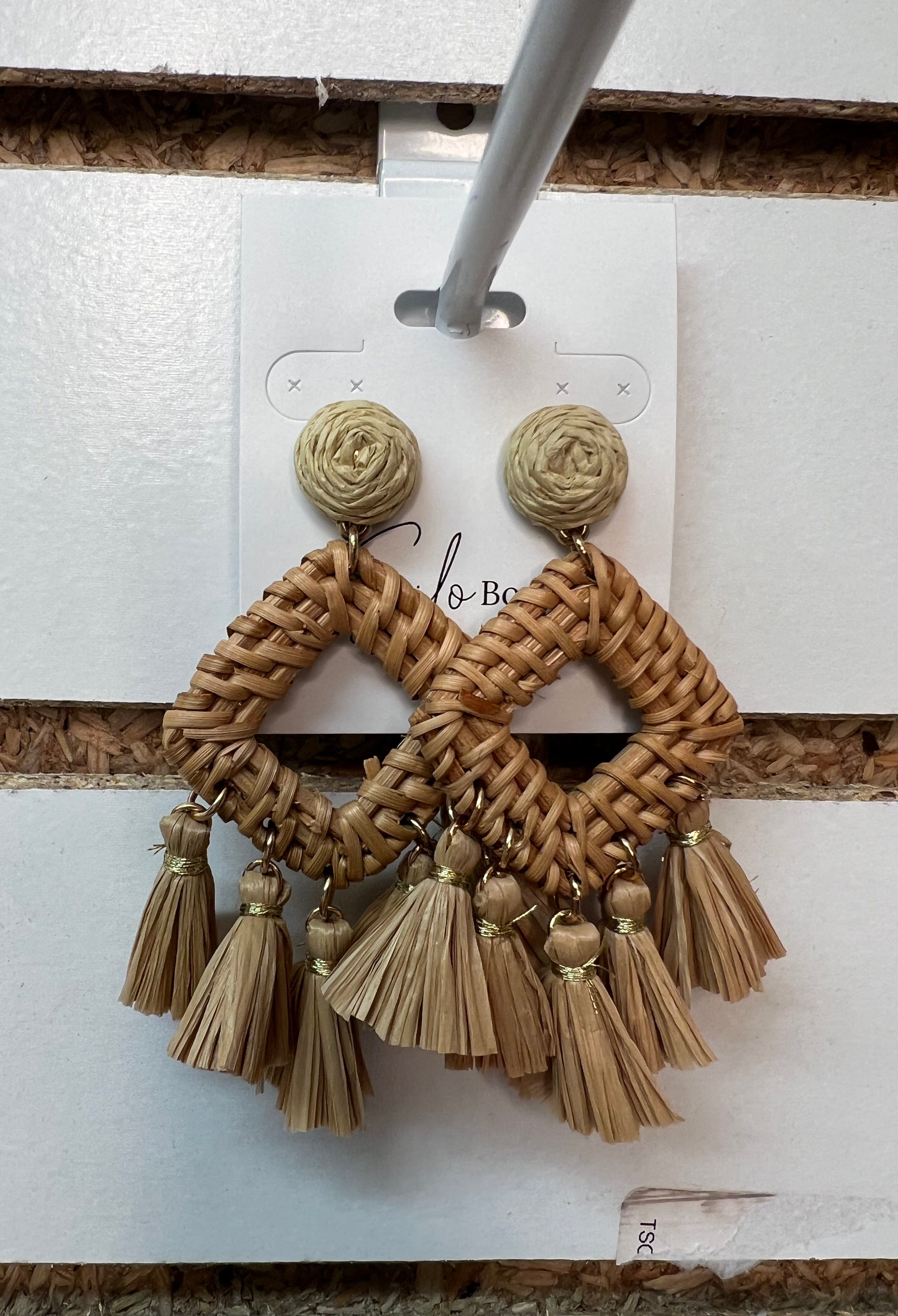 Weave Raf Earrings-Earrings-Dallas Market-The Silo Boutique, Women's Fashion Boutique Located in Warren and Grand Forks North Dakota