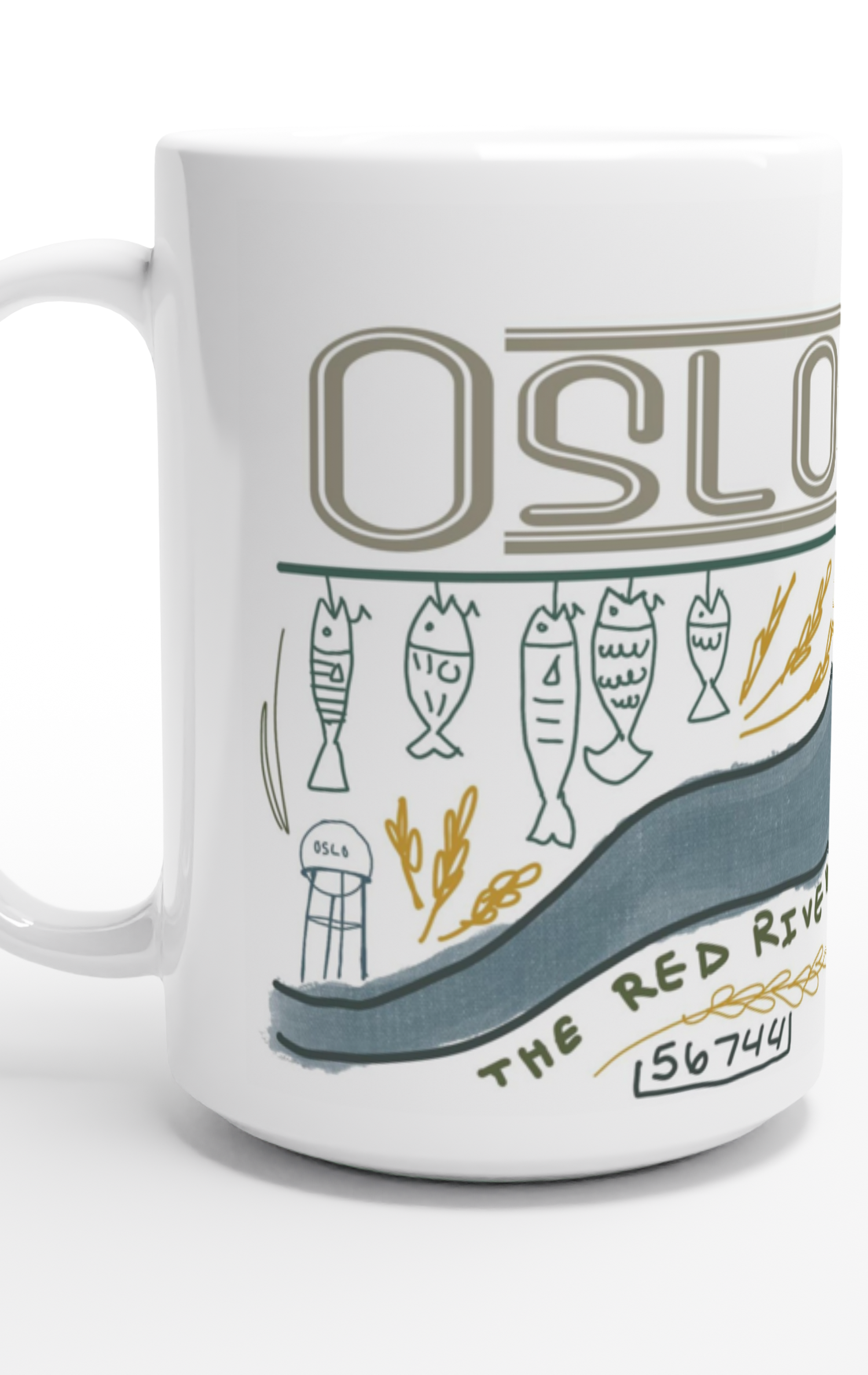 Oslo Coffee Mug-Coffee Mugs-ivory and sage-The Silo Boutique, Women's Fashion Boutique Located in Warren and Grand Forks North Dakota