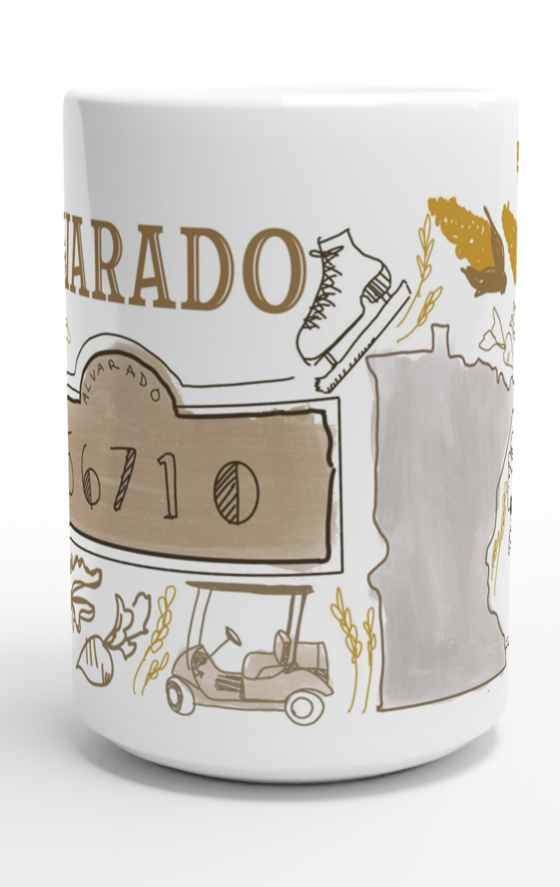 Alvarado Coffee Mug-Coffee Mugs-ivory and sage-The Silo Boutique, Women's Fashion Boutique Located in Warren and Grand Forks North Dakota