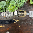 Faux Alligator Belt-Black-Belts-Fame-The Silo Boutique, Women's Fashion Boutique Located in Warren and Grand Forks North Dakota