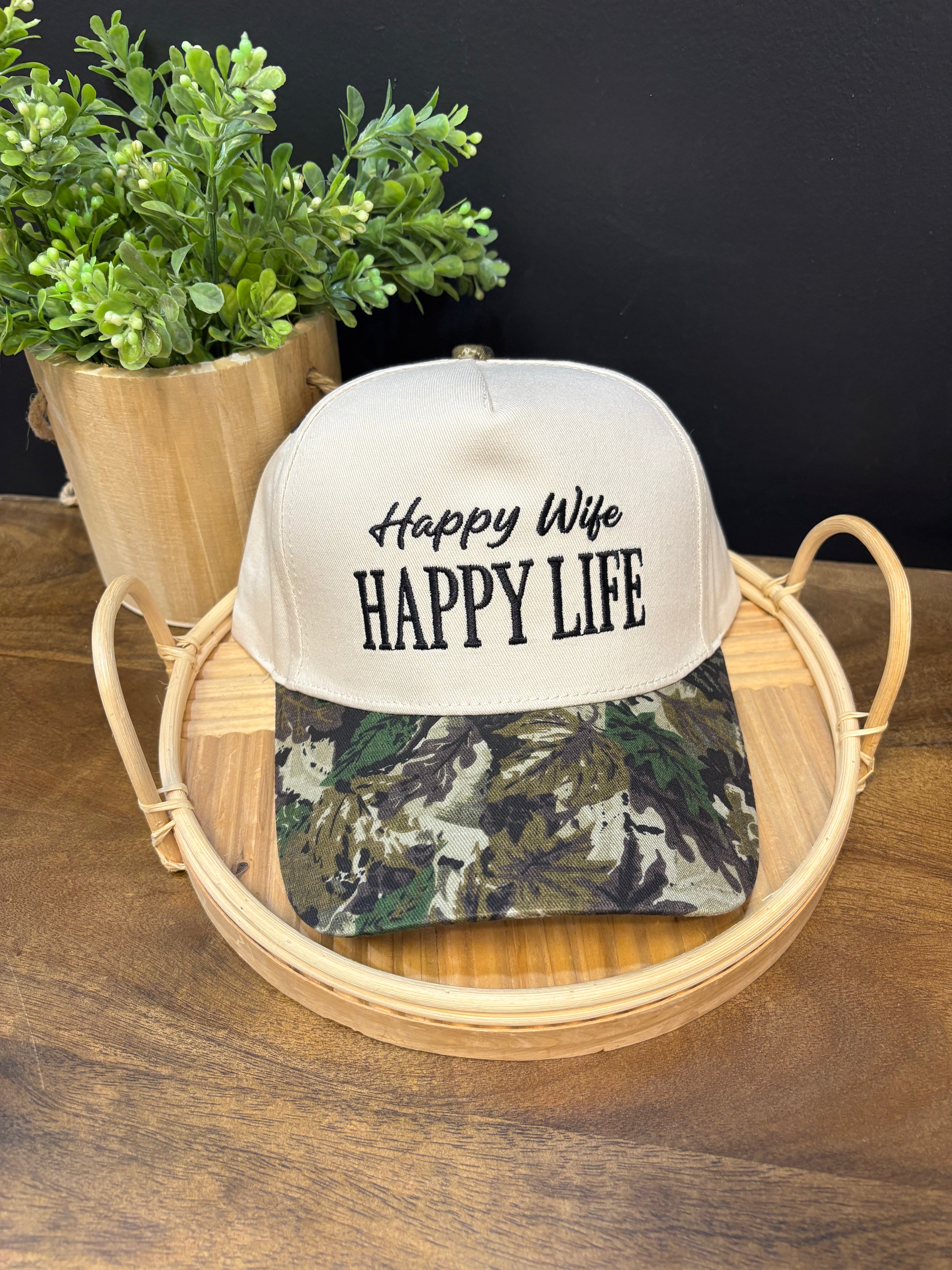 Zen Happy Wife Hat-Camo-Hats-Zenana-The Silo Boutique, Women's Fashion Boutique Located in Warren and Grand Forks North Dakota